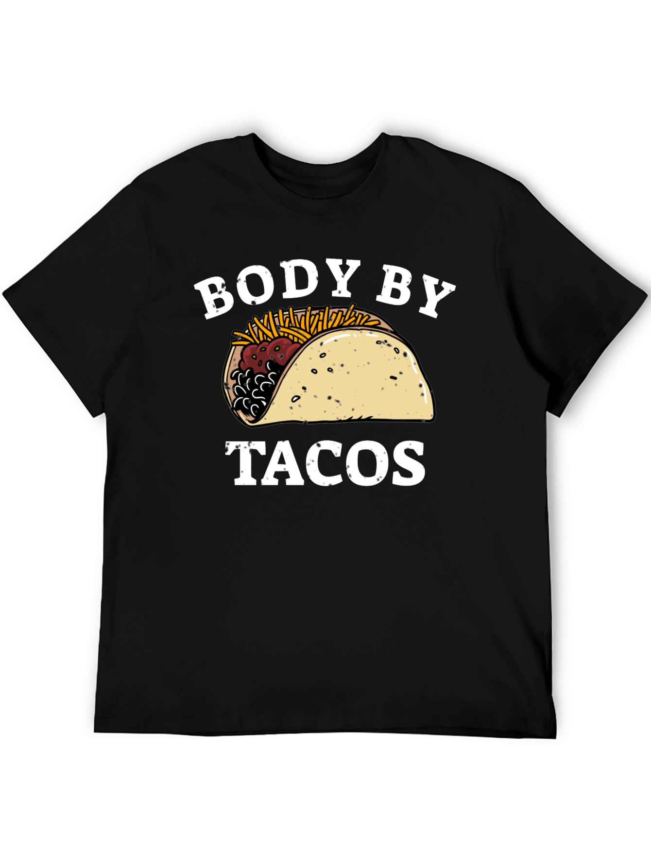 Black Body By Tacos Graphic Tee - Unisex Black T-Shirt view 5