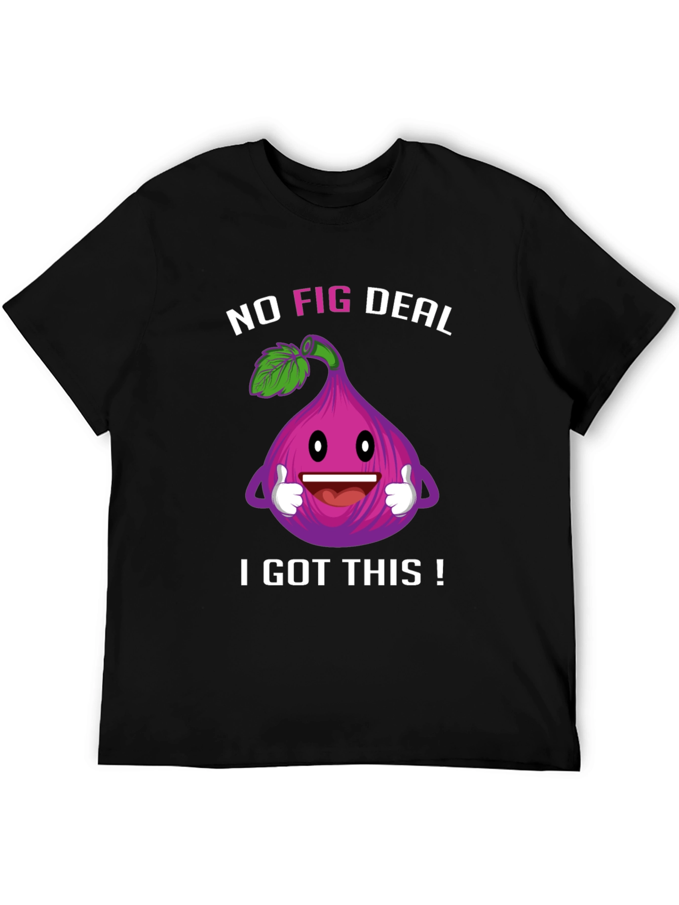 Black Funny No Fig Deal T-Shirt view 5