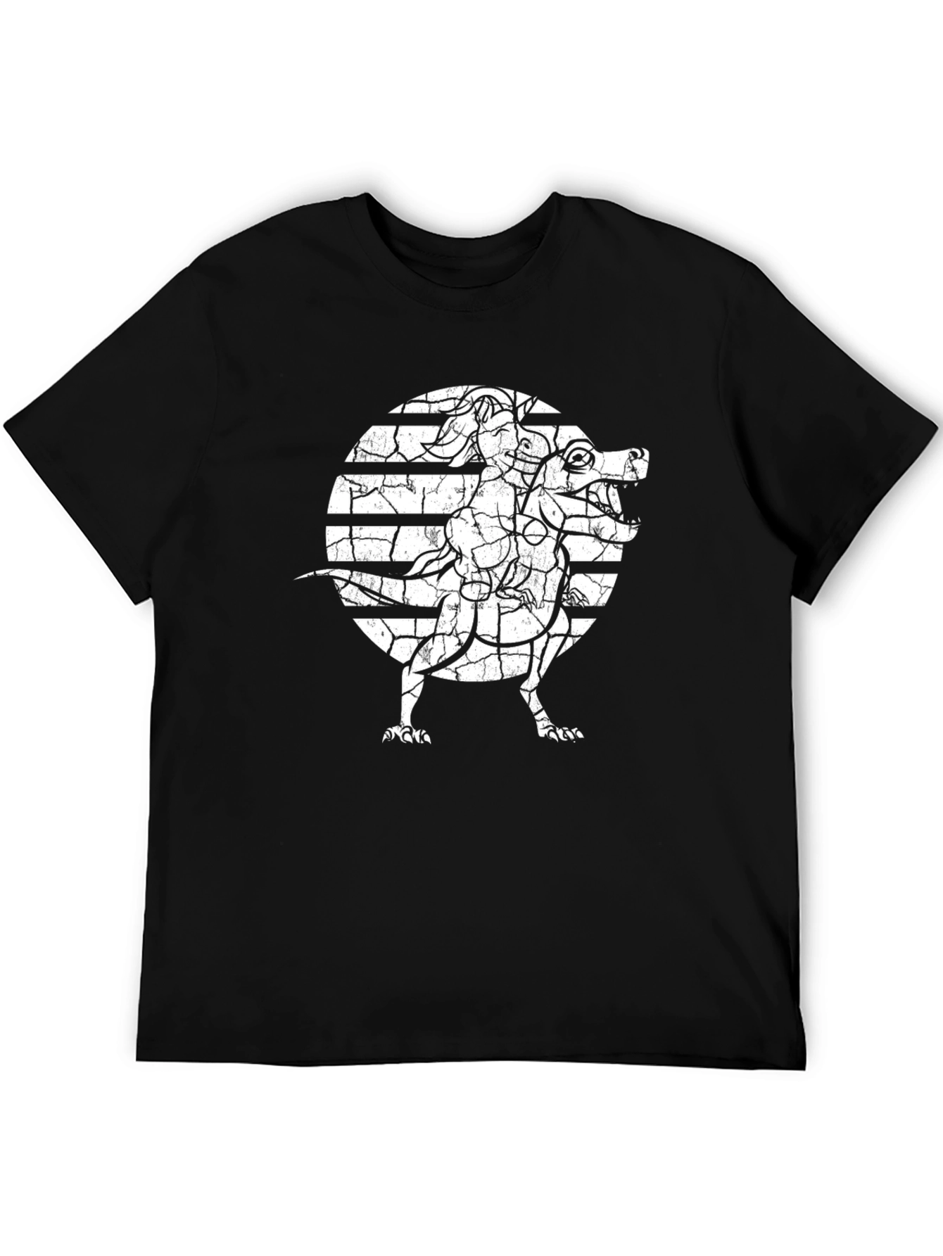 Dragon & Horse T-Shirt - Cracked Style Print - 5