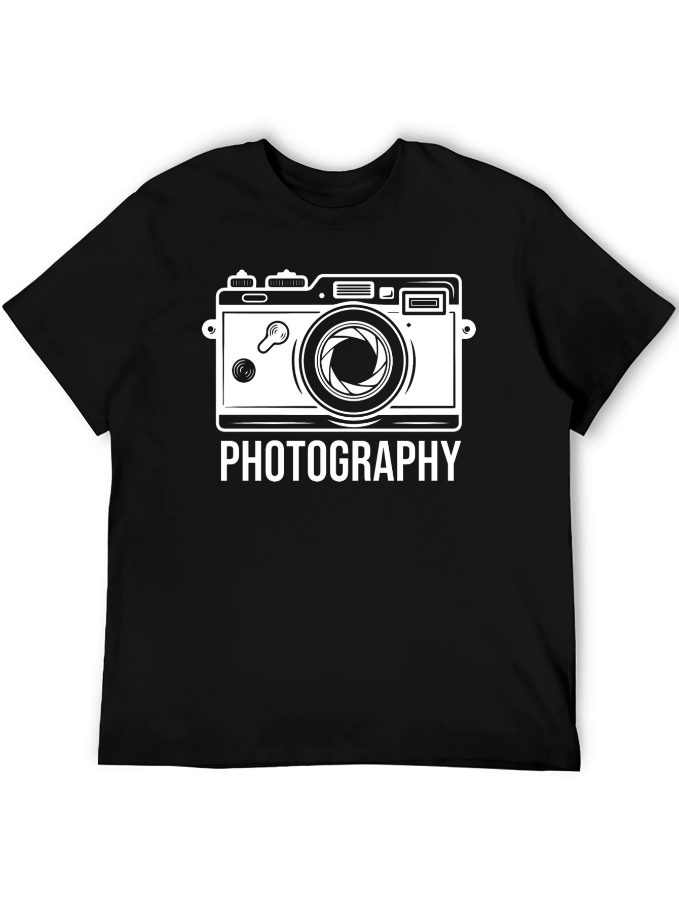 Black Photography Camera Graphic T-Shirt view 5