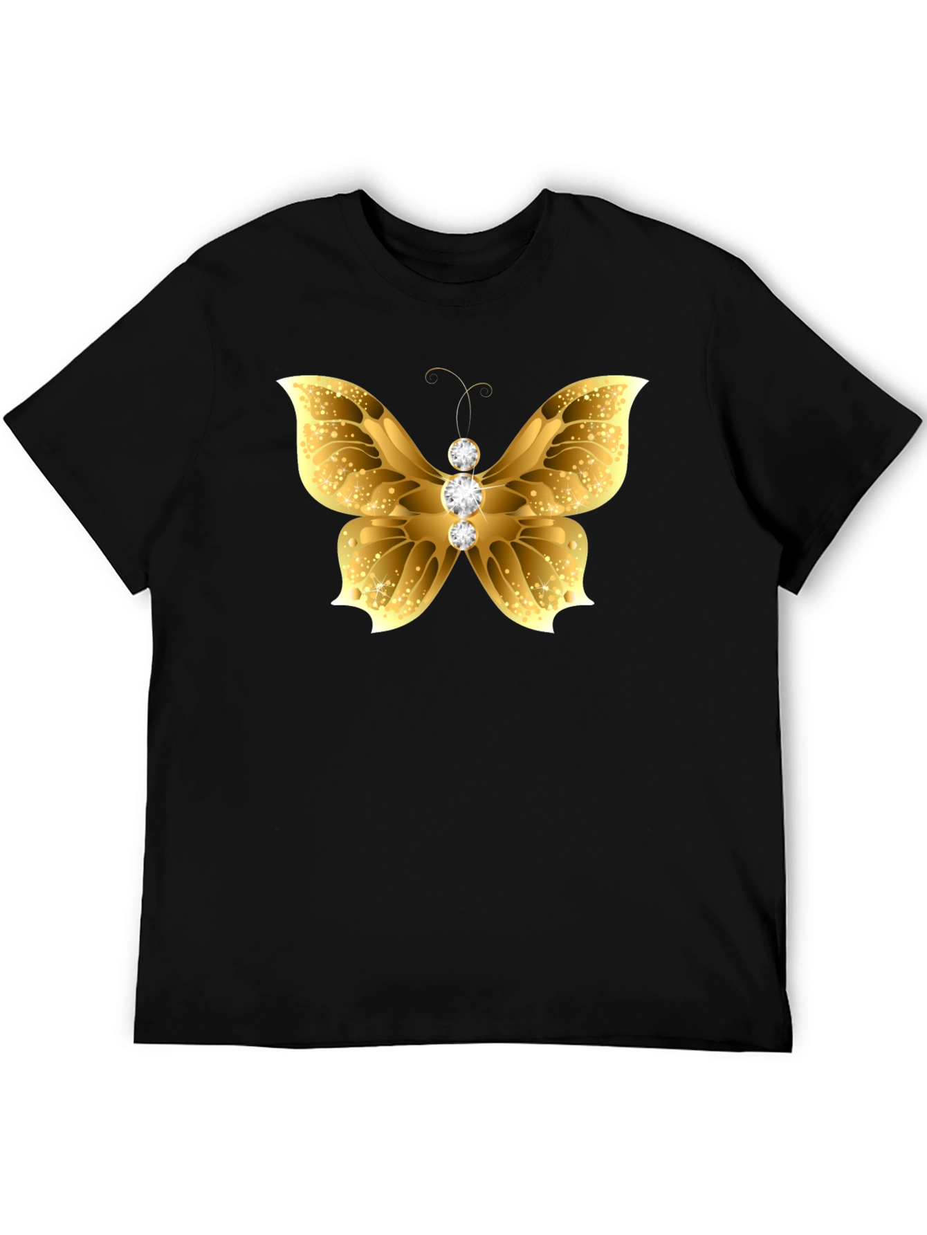 Black Golden Butterfly Tee view 5