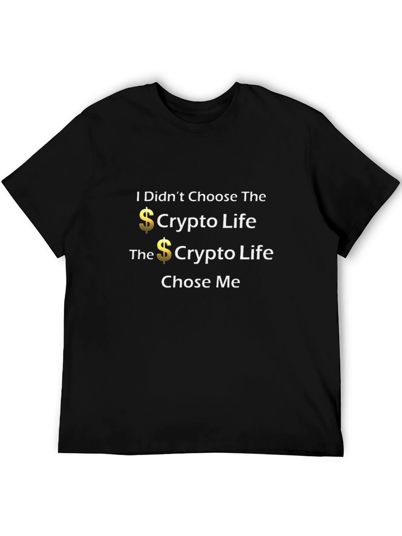 Black Crypto Life Chose Me T-Shirt - Black Graphic Tee view 5