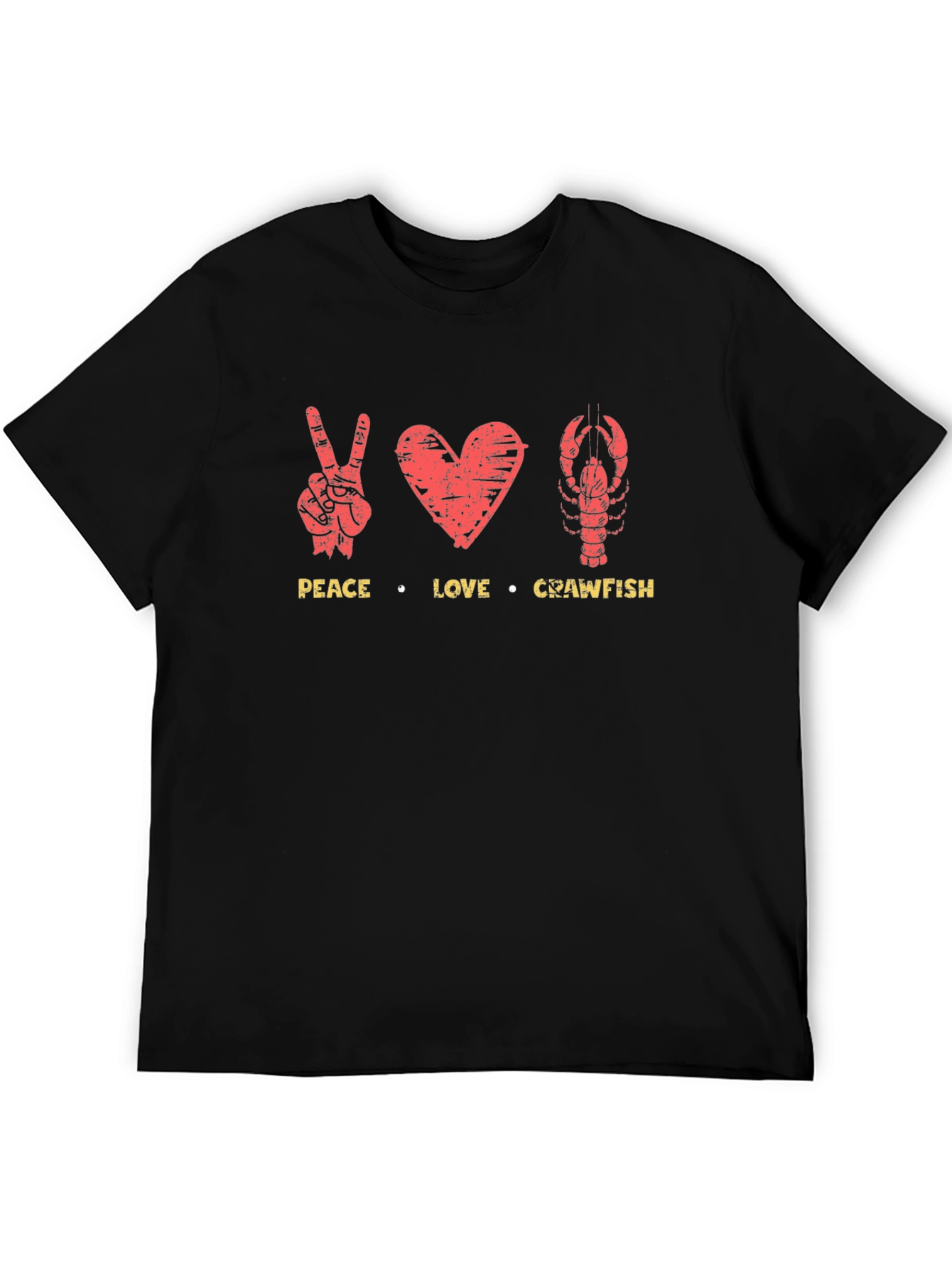 Peace Love Crawfish Graphic T-Shirt - 5