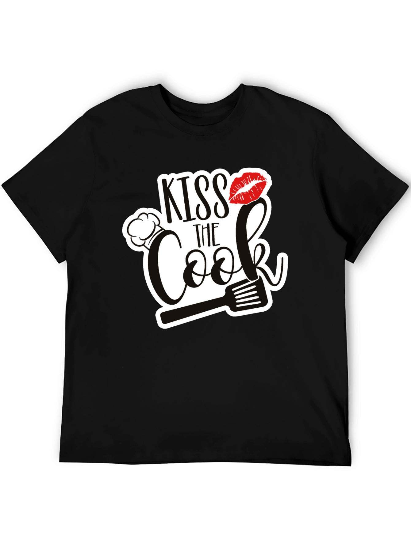 Black Kiss The Cook Black Graphic Tee view 5