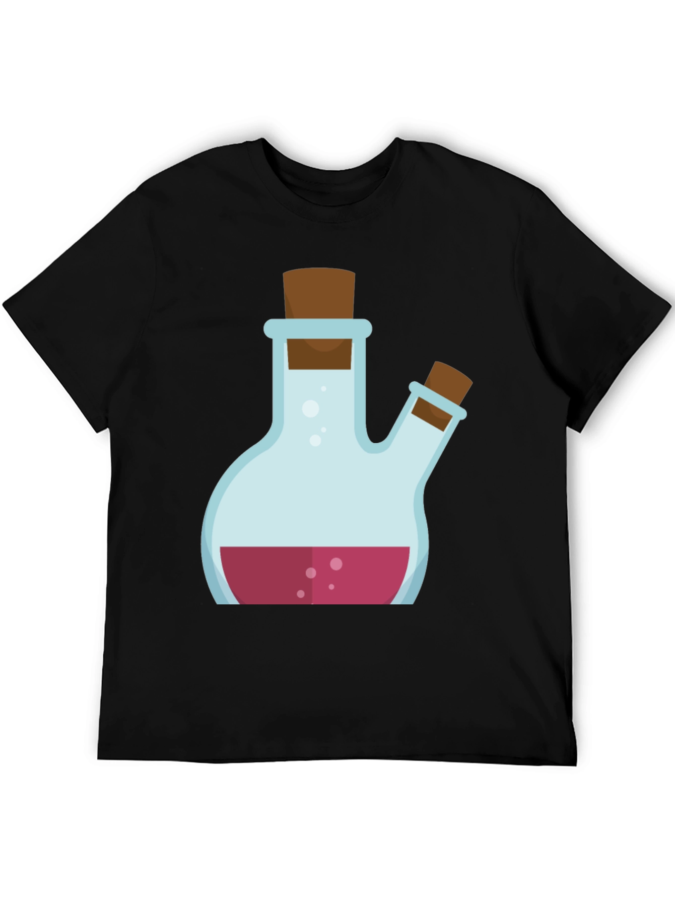 Black Potion Graphic Tee - Black Cotton Blend Shirt view 5