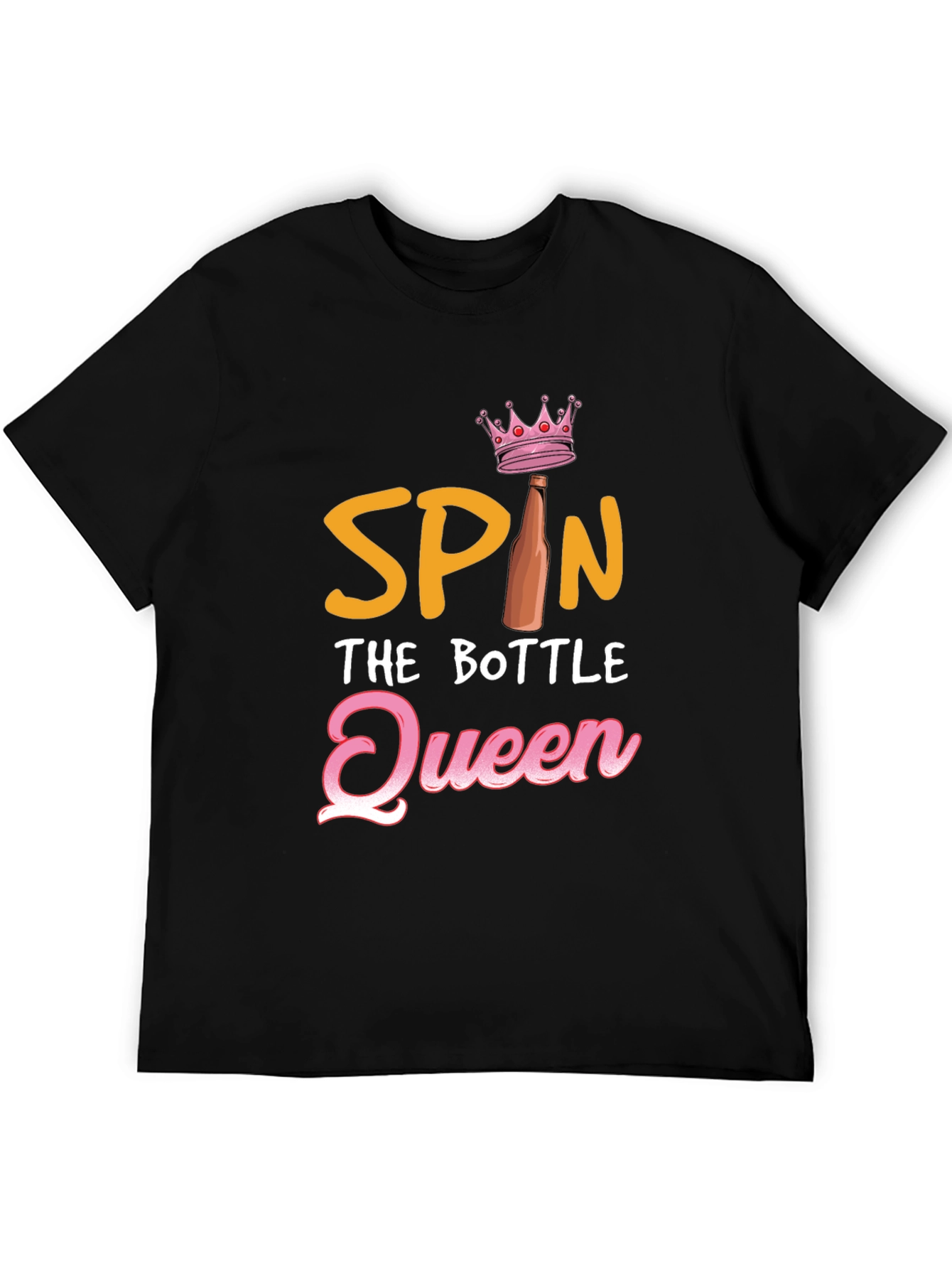Black Spin the Bottle Queen T-Shirt view 5