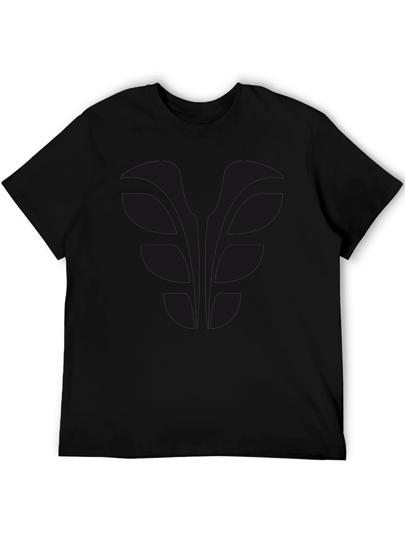 Black Men's Black Graphic Tee - Stylish Everyday Comfort view 5