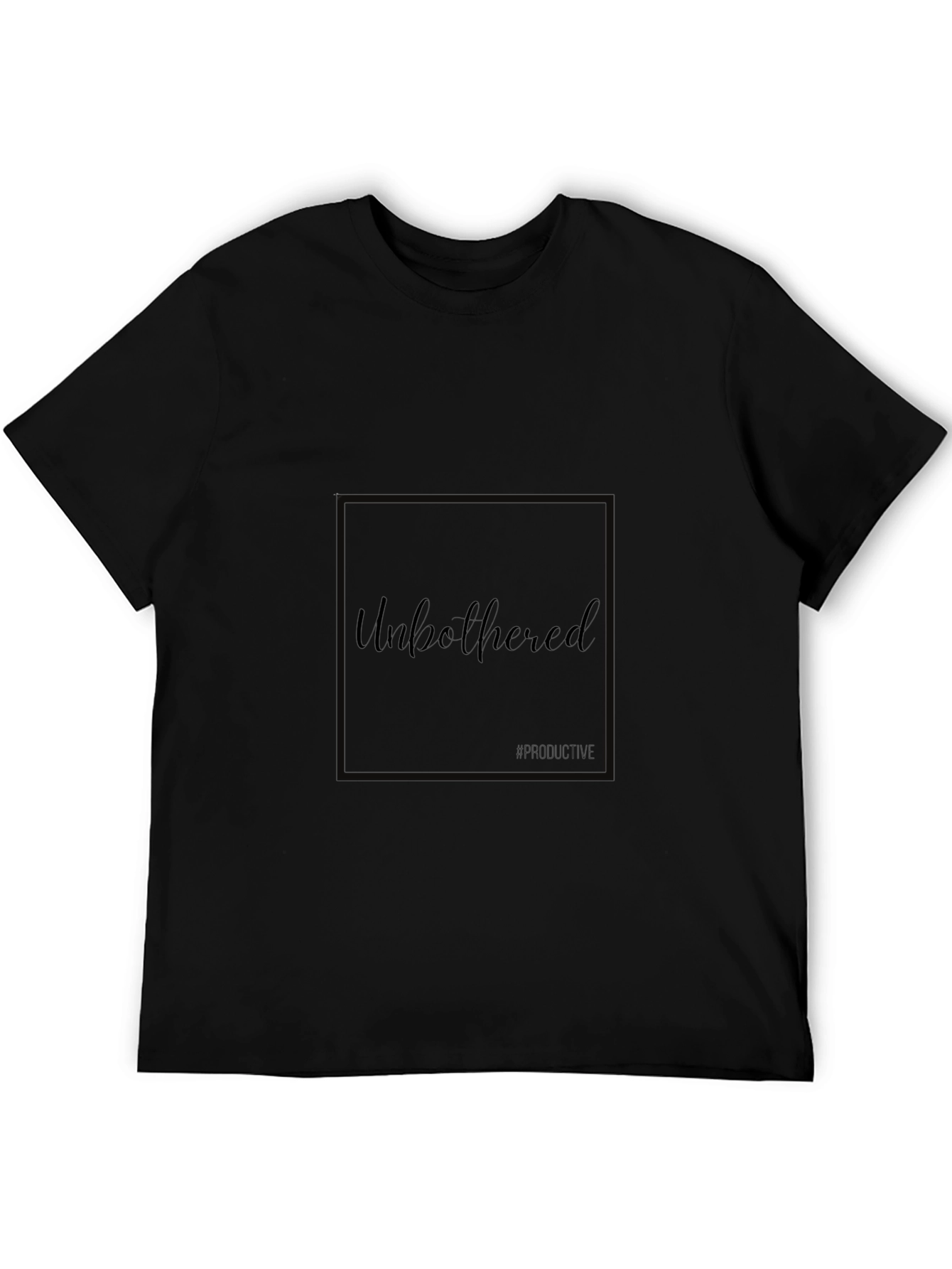 Black Unbothered Black T-Shirt - Modern, Casual Fit view 5