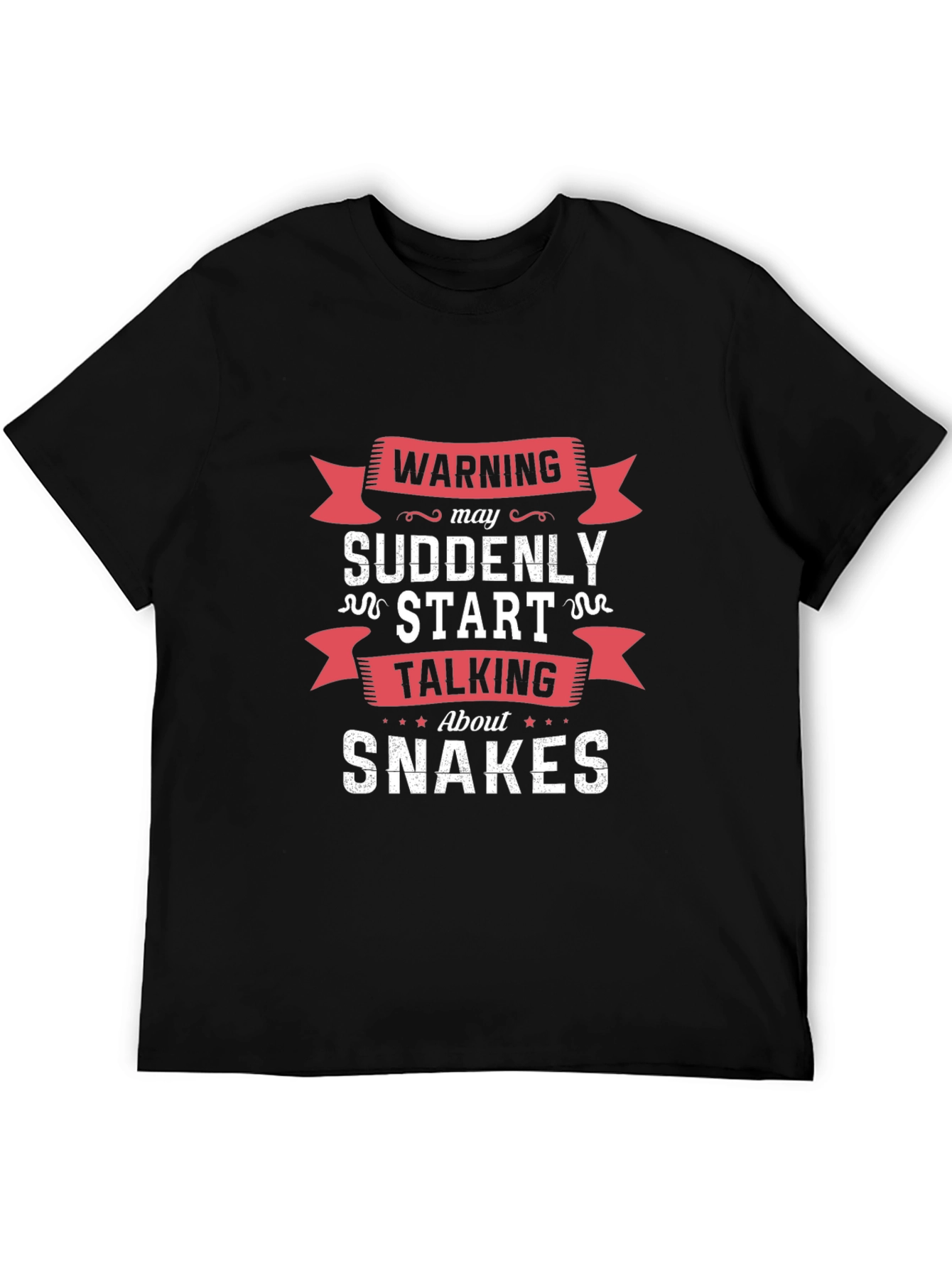 Black Warning May Suddenly Start Talking About Snakes T-Shirt view 5