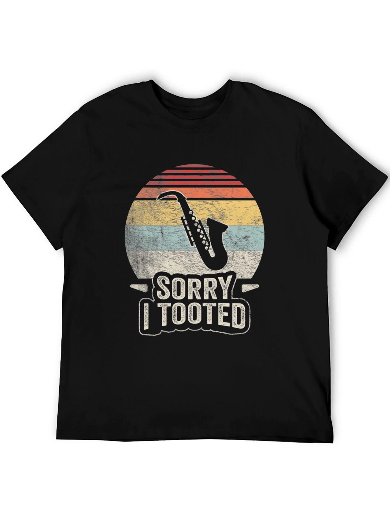 Black Sorry I Tooted Saxophone Graphic Tee view 5