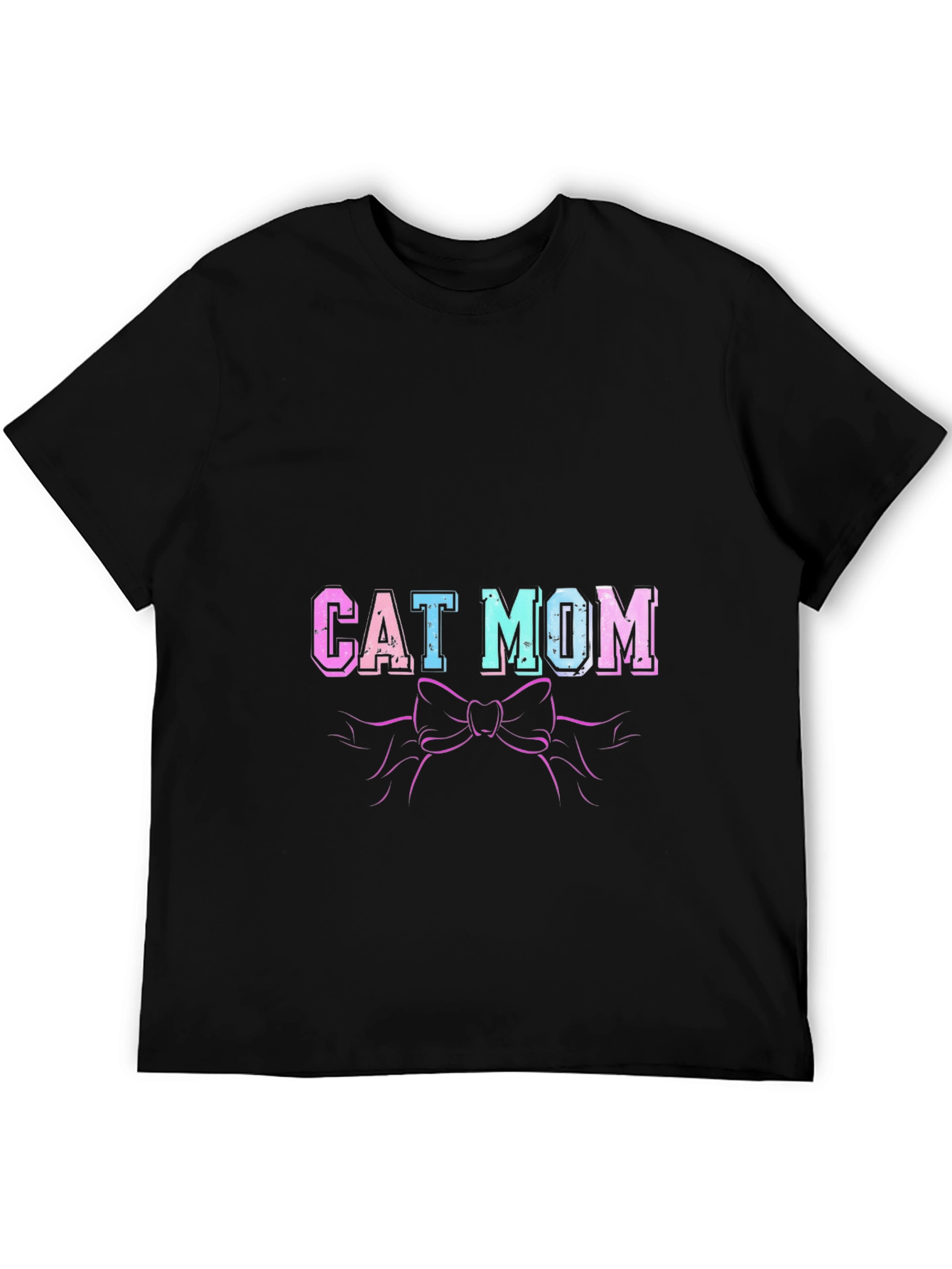Black Cat Mom T-Shirt - Cute Graphic Tee view 5