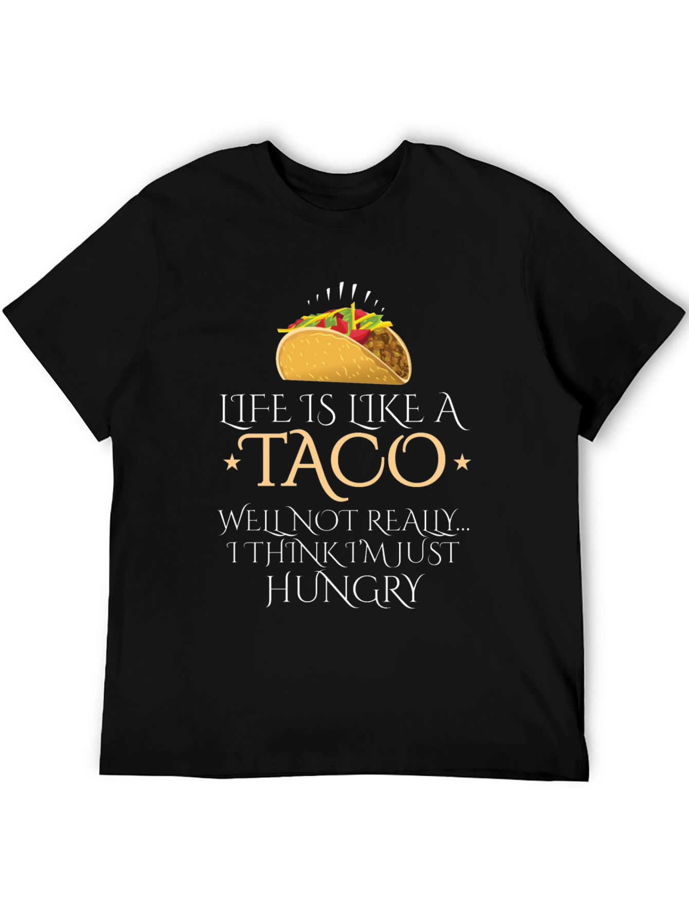 Black Life is Like a Taco Graphic Tee - Hungry T-Shirt view 5