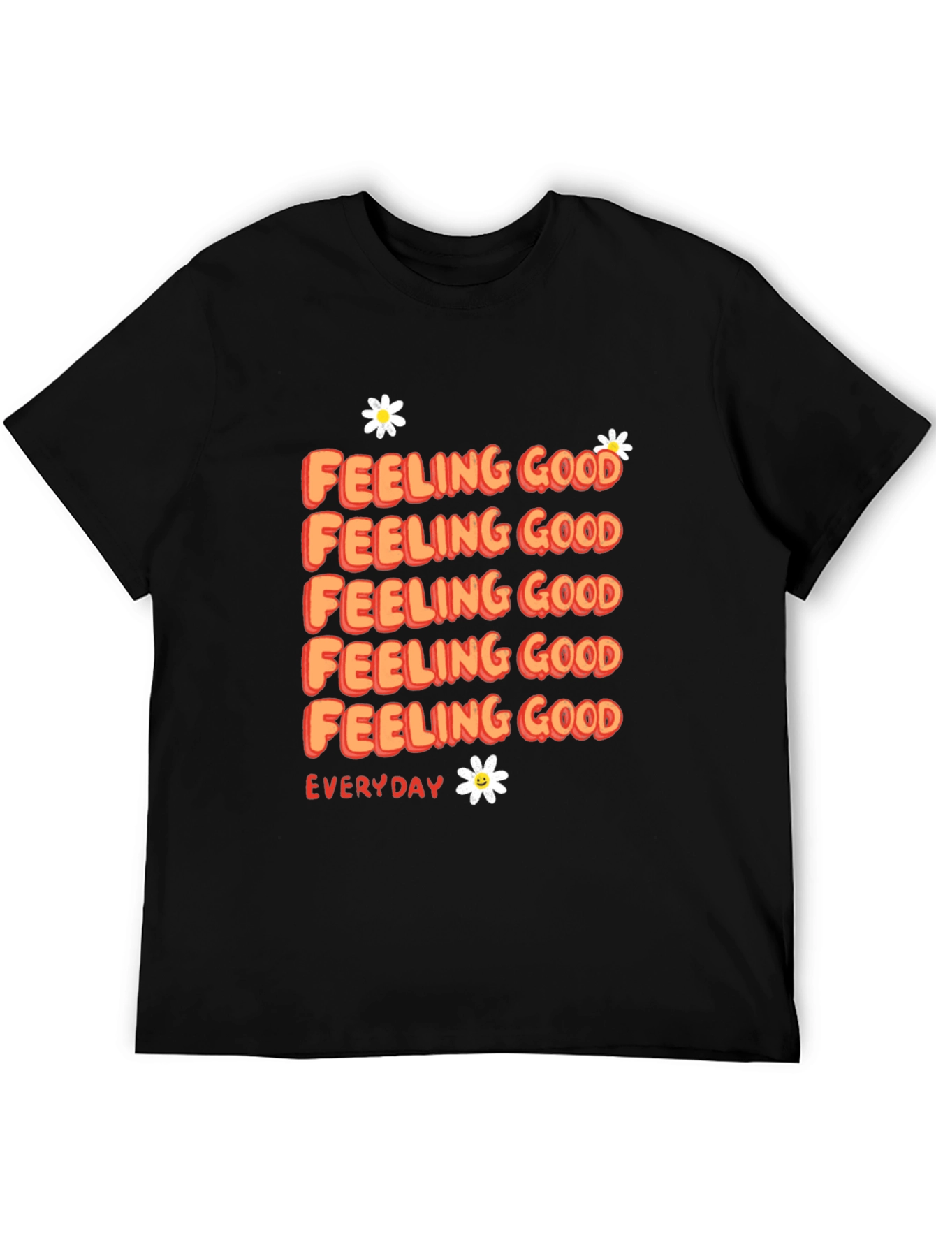 Black Feeling Good Everyday Graphic Tee - Black view 5