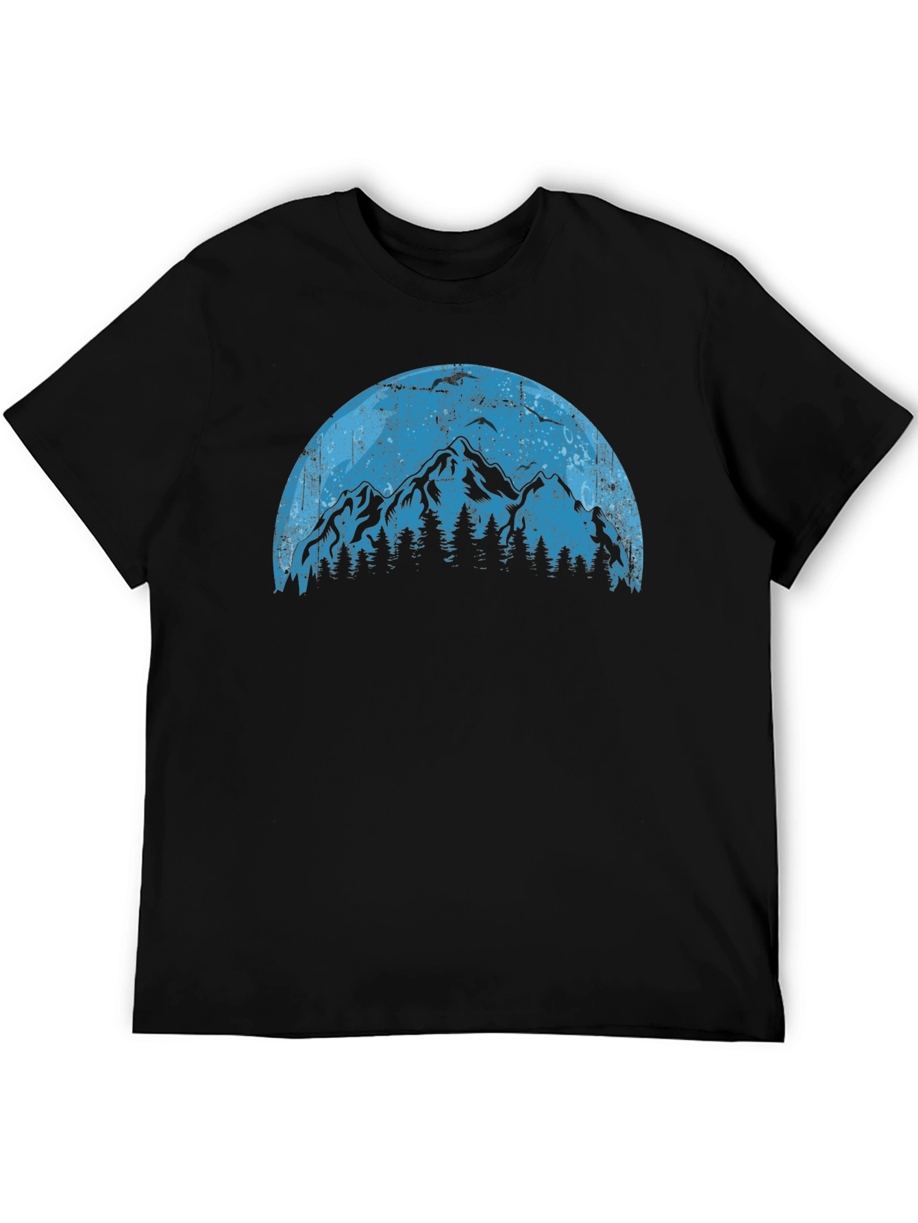 Black Mountainscape Graphic Tee - Nature Lover's Shirt view 5