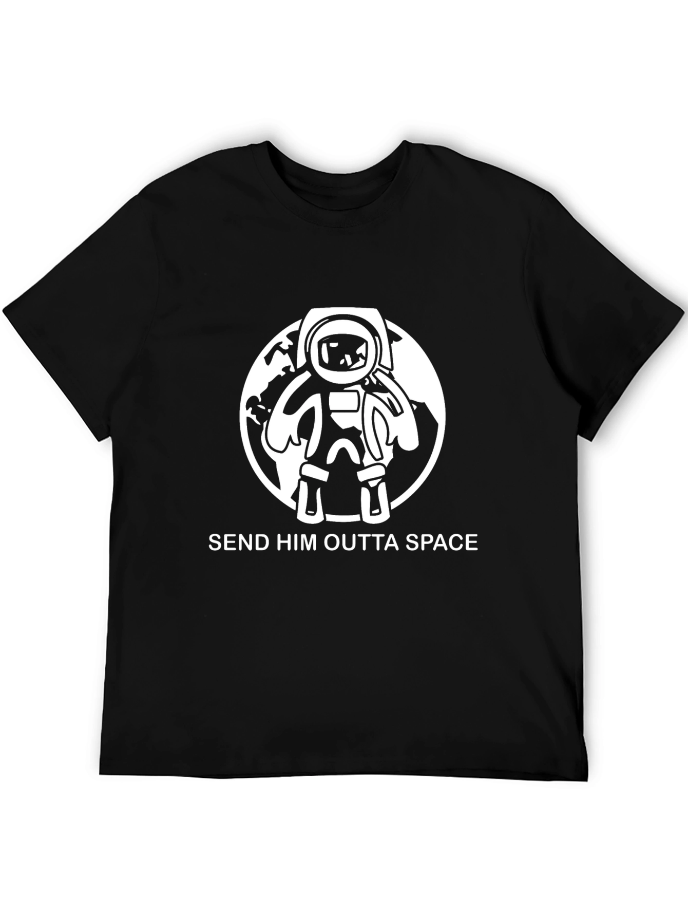 Black Send Him Outta Space Graphic Tee view 5