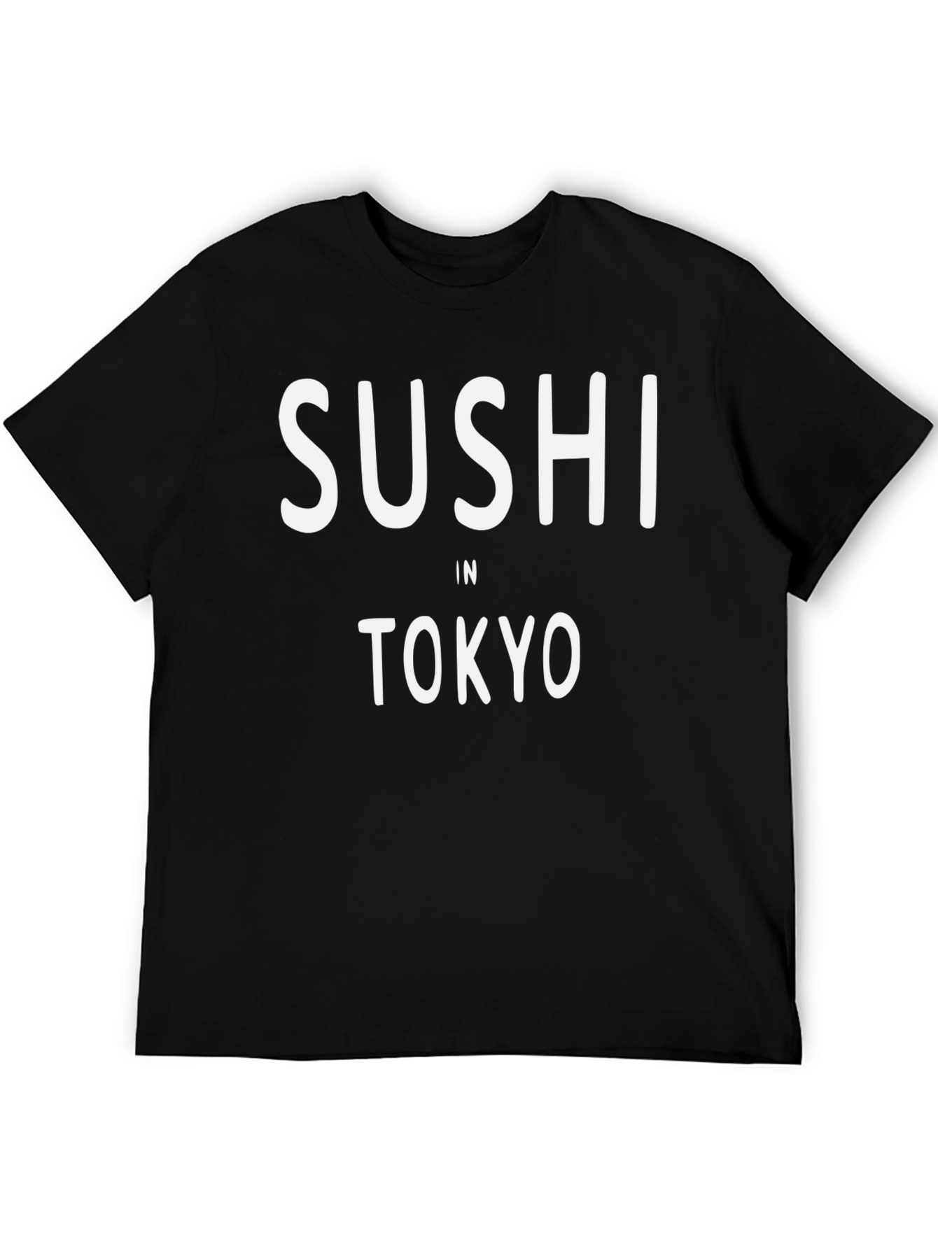 Black Sushi In Tokyo Graphic Tee - Unisex Cotton T-Shirt view 5