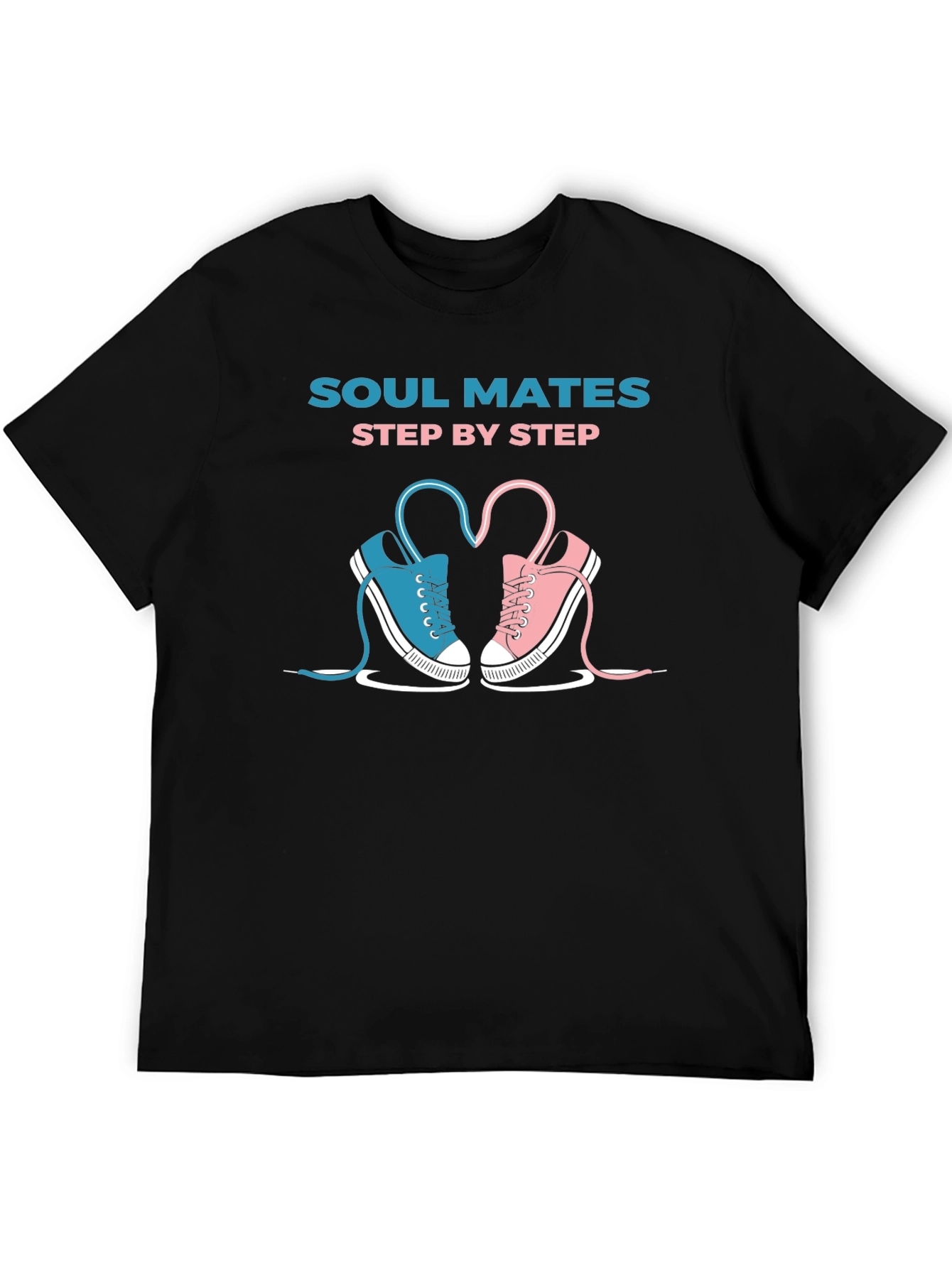 Black Soul Mates Step By Step Graphic T-Shirt view 5
