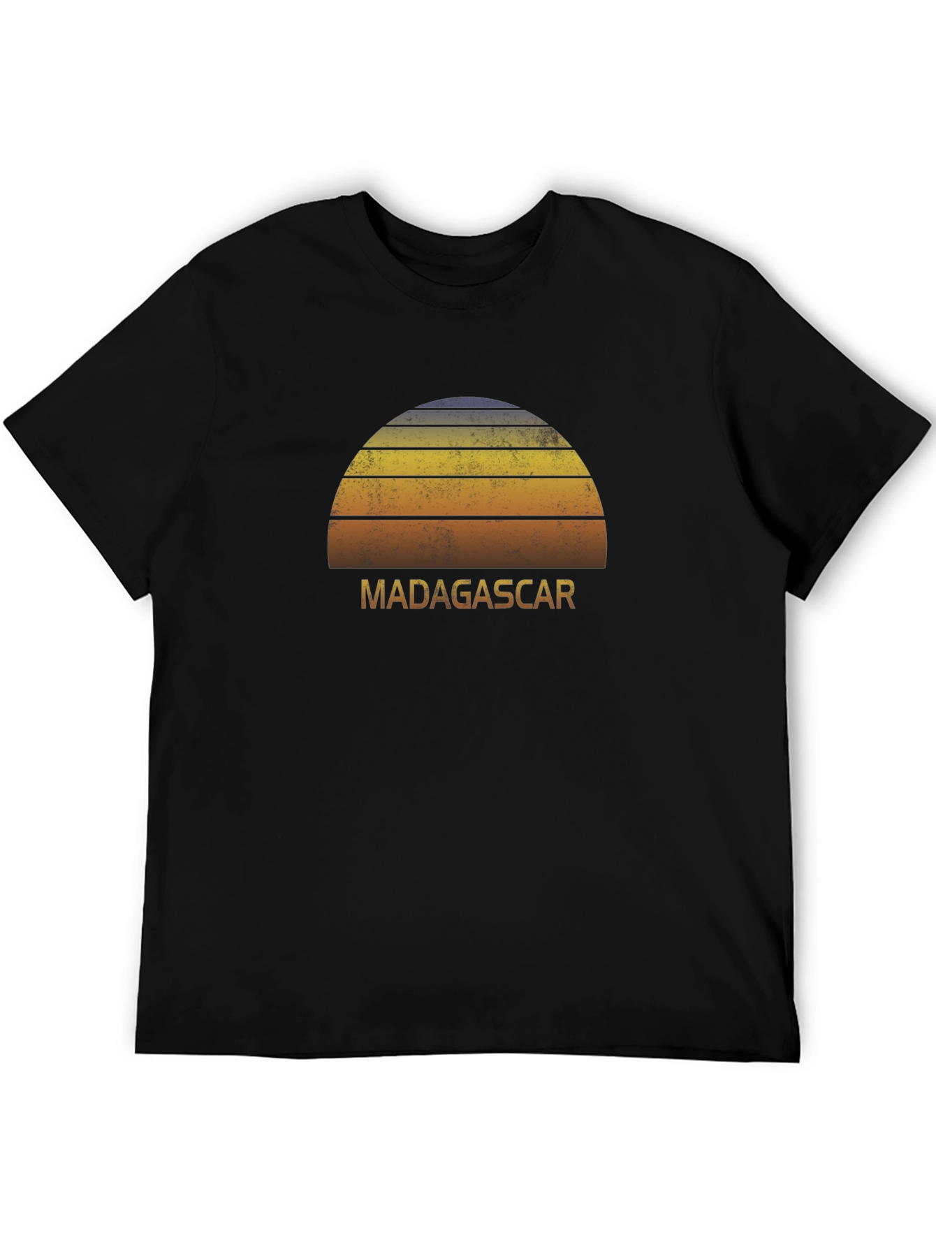 Black Madagascar Vintage Sunset Graphic Tee view 5