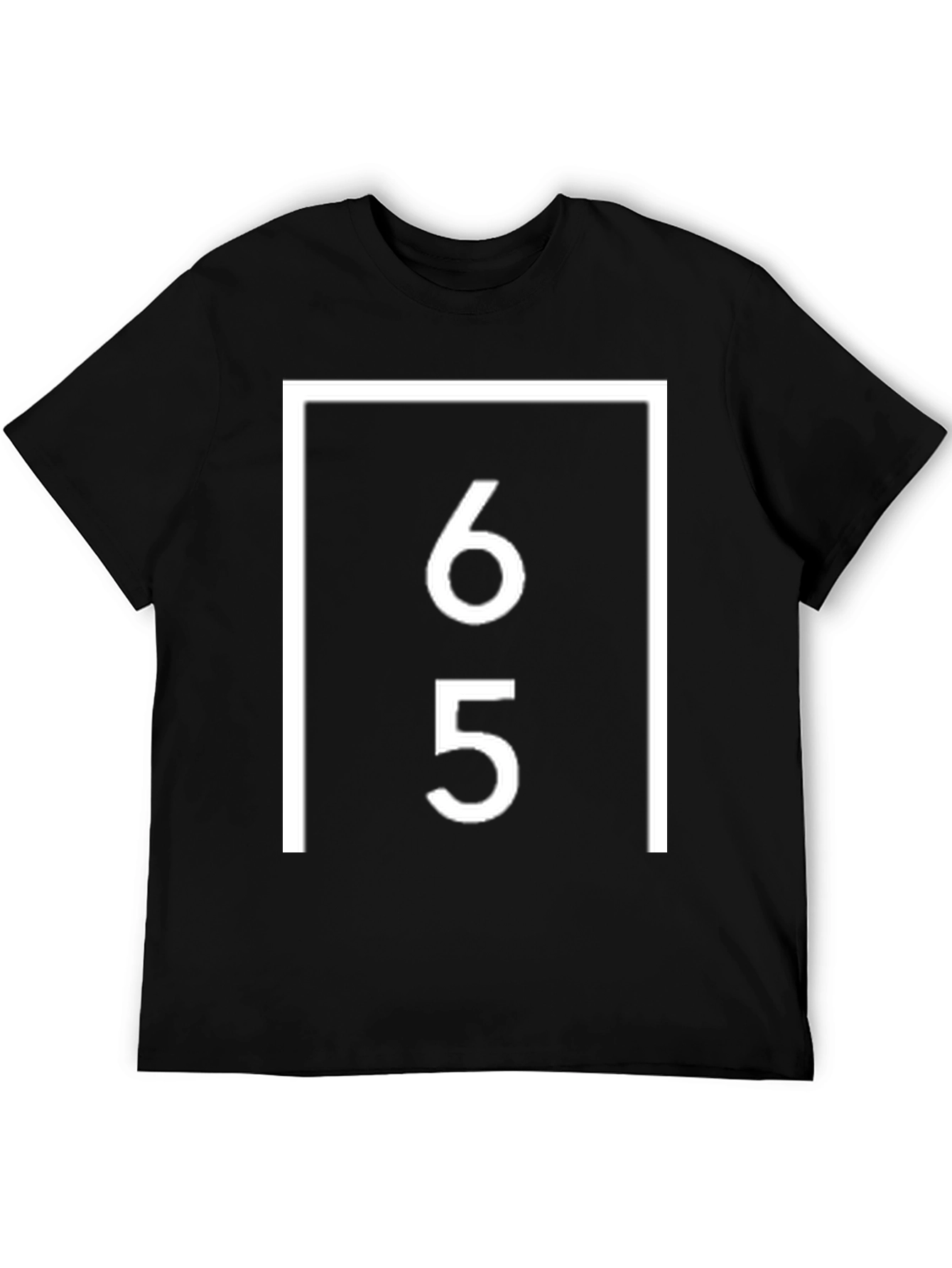 Black 65 Graphic Tee - Modern Minimalist Design T-Shirt view 5