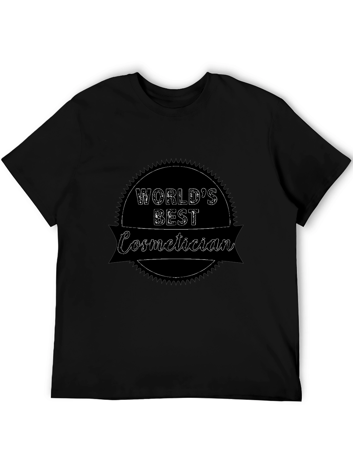 Black World's Best Cosmetician T-Shirt view 5
