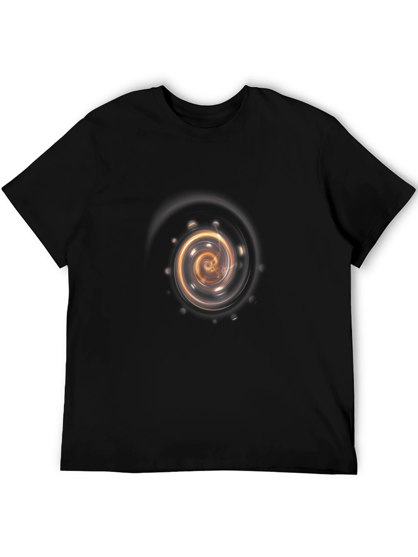 Black Cosmic Spiral Graphic Tee - Black view 5