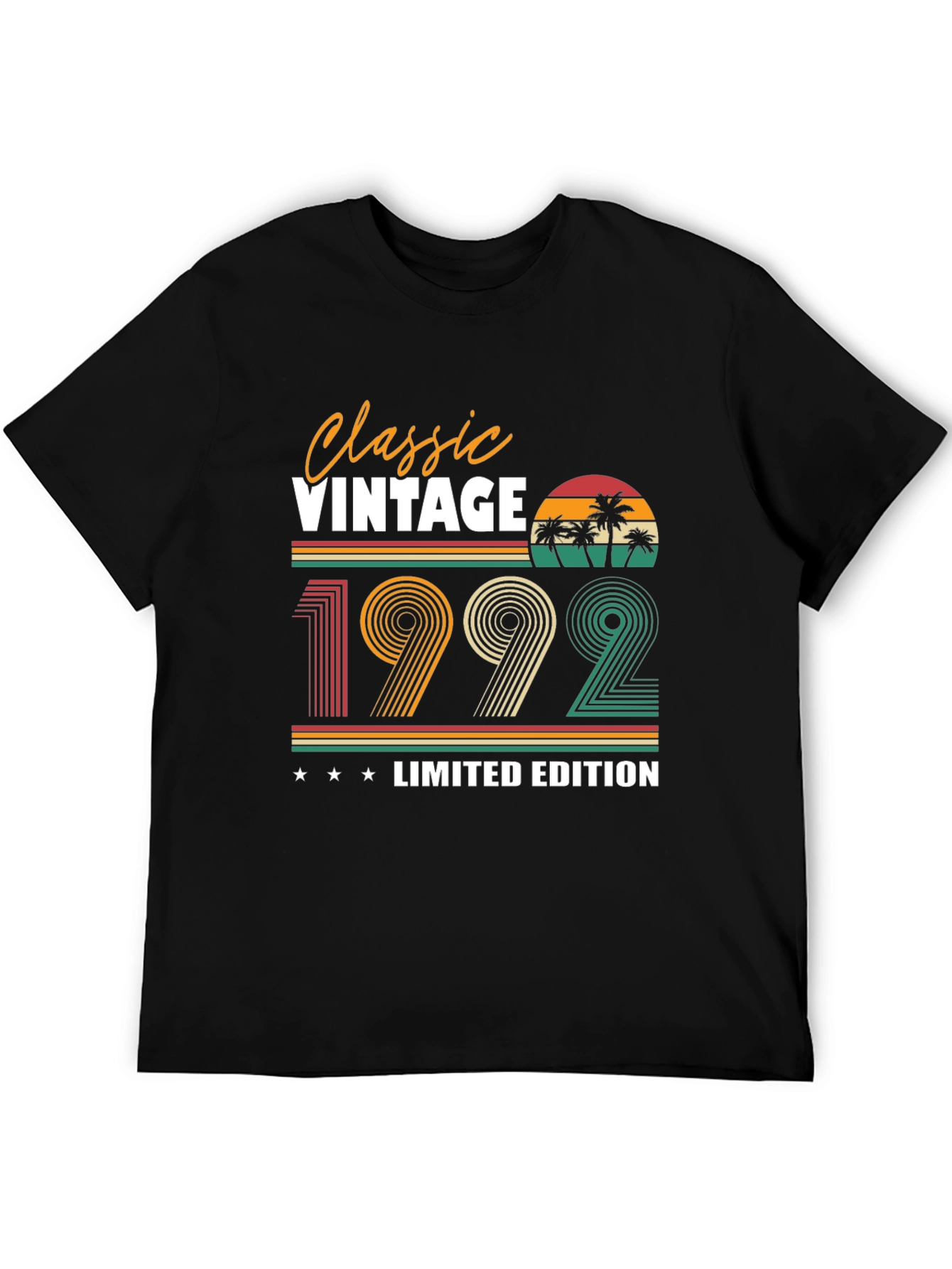 Black Classic Vintage 1992 Limited Edition T-Shirt view 5