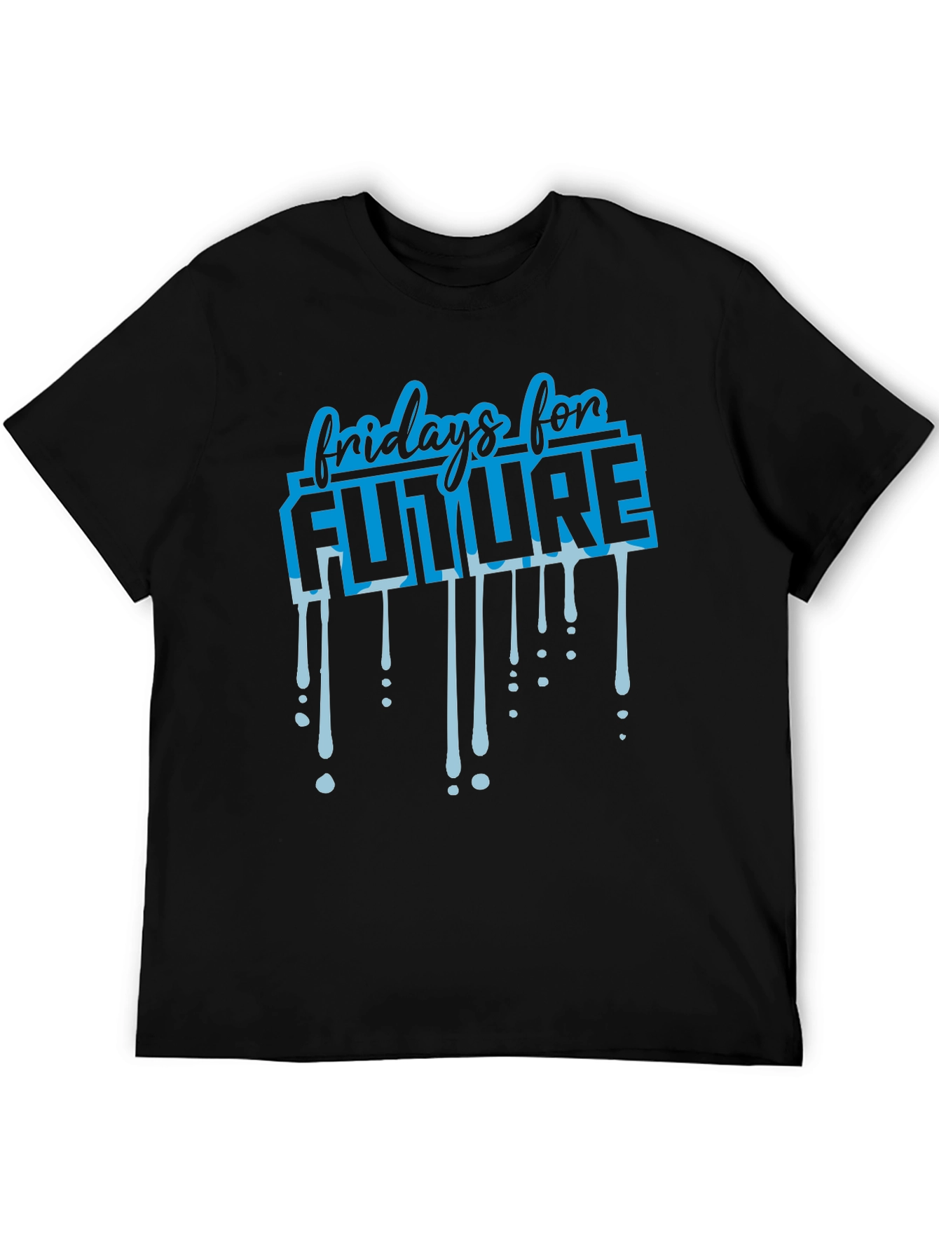 Black Fridays for Future Graphic Print Black T-Shirt view 5