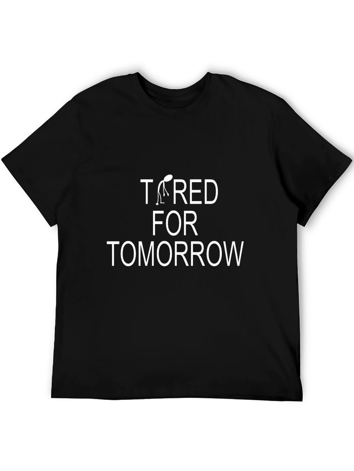 Black Tired For Tomorrow Graphic Tee - Black Cotton T-Shirt view 5