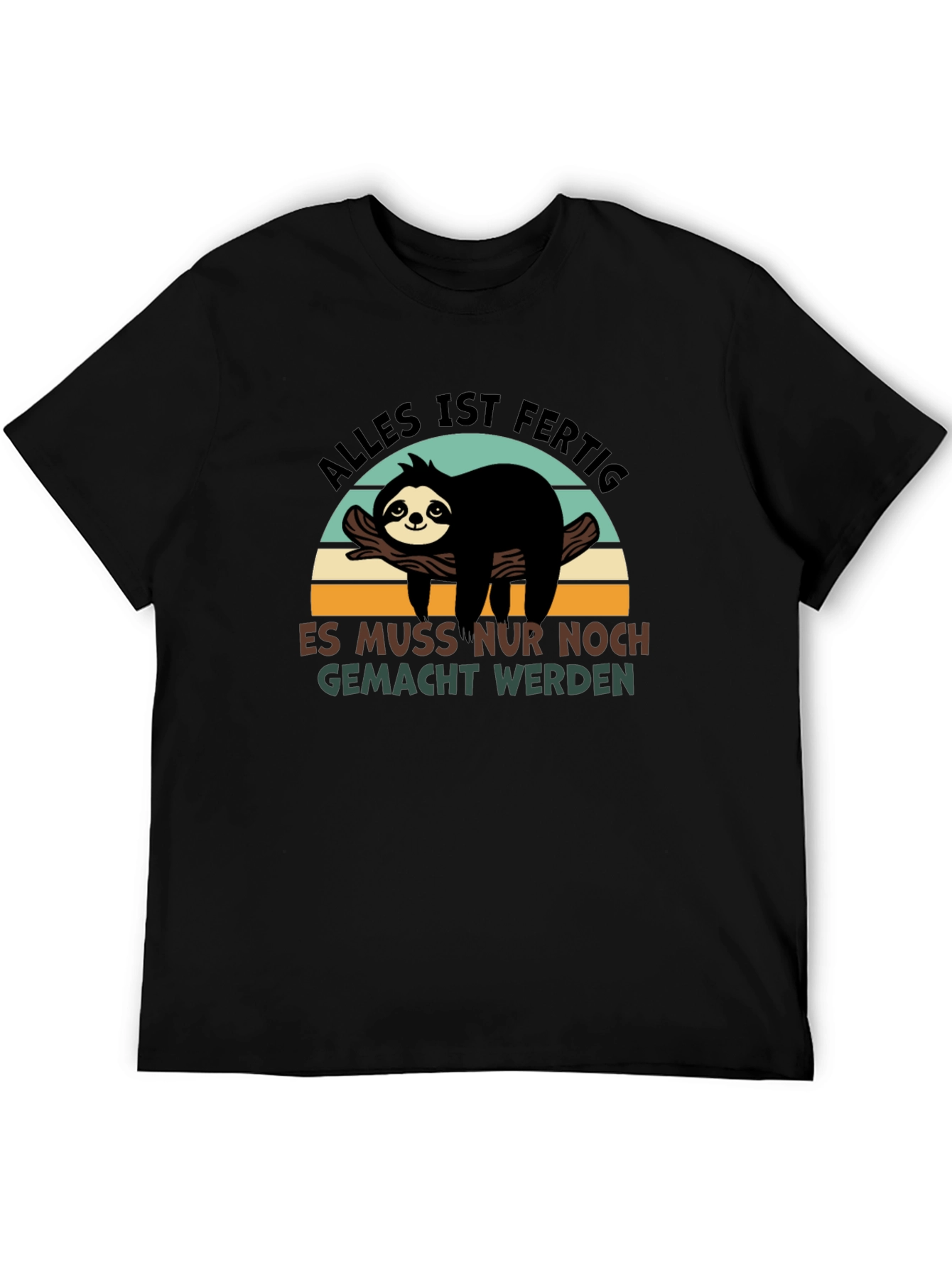 Black Alles Ist Fertig Sloth Graphic Tee - Relaxed Fit view 5