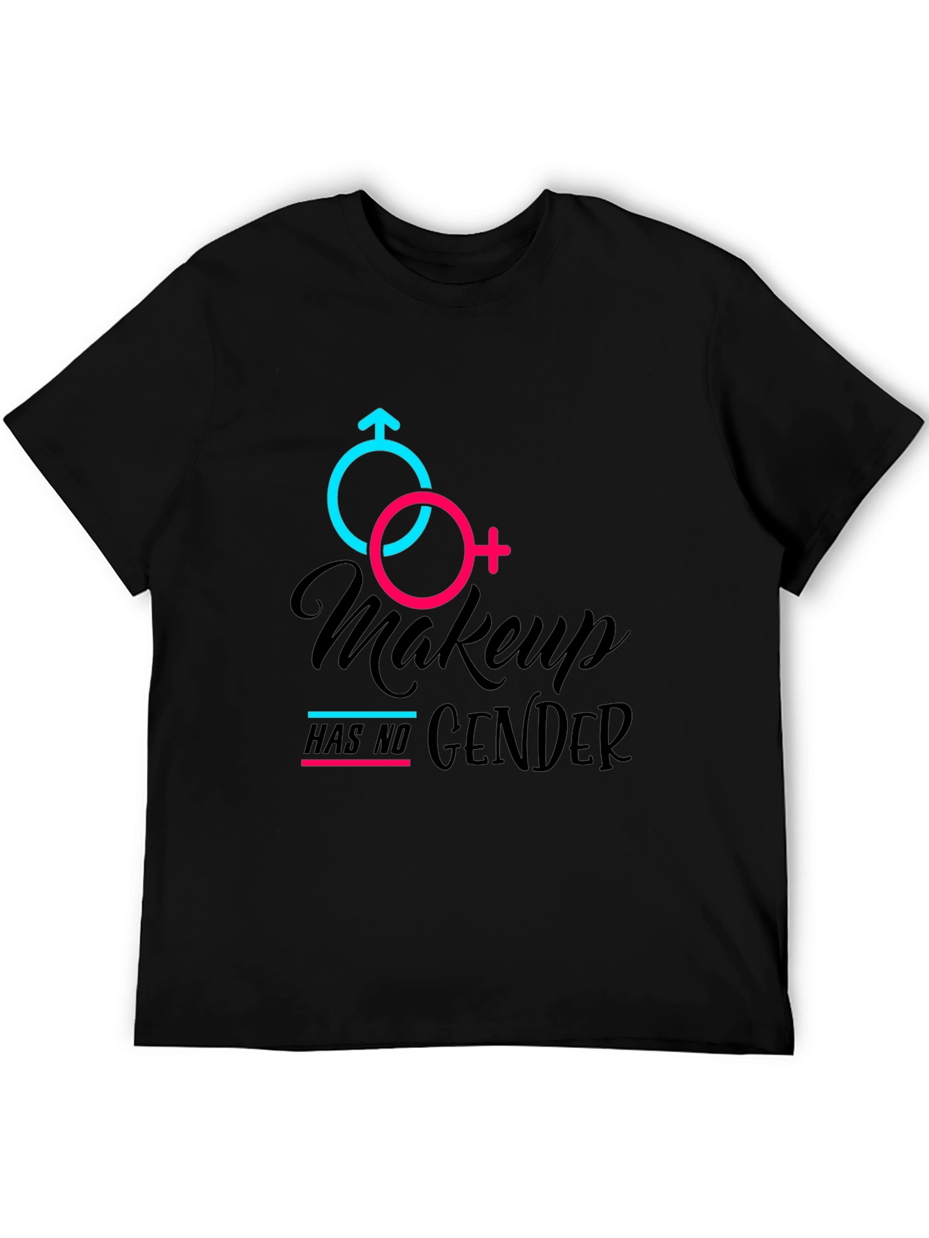 Black Makeup Has No Gender Black Tee view 5
