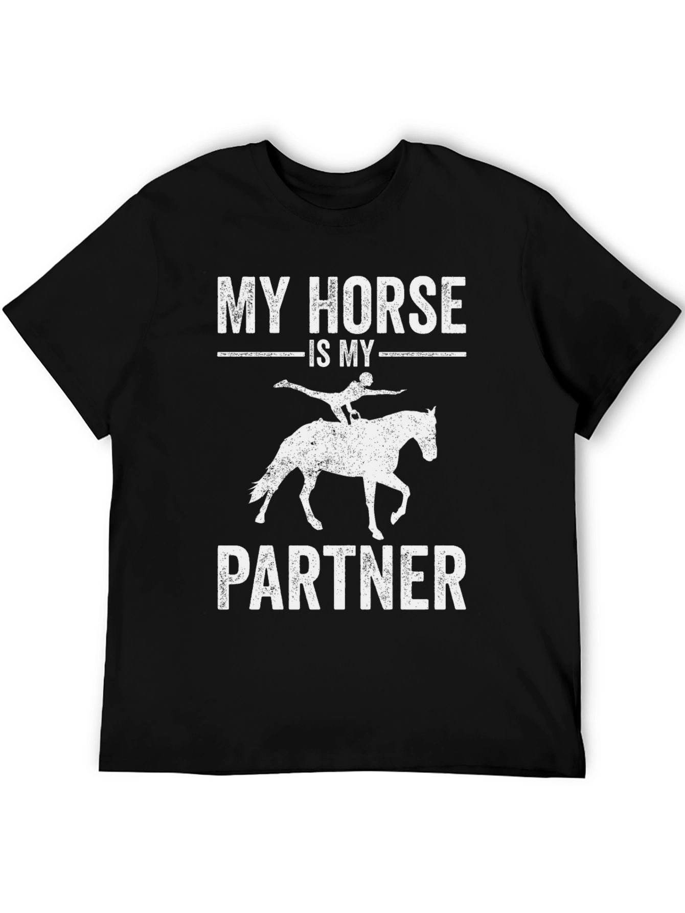 Black My Horse is My Partner Graphic Tee view 5