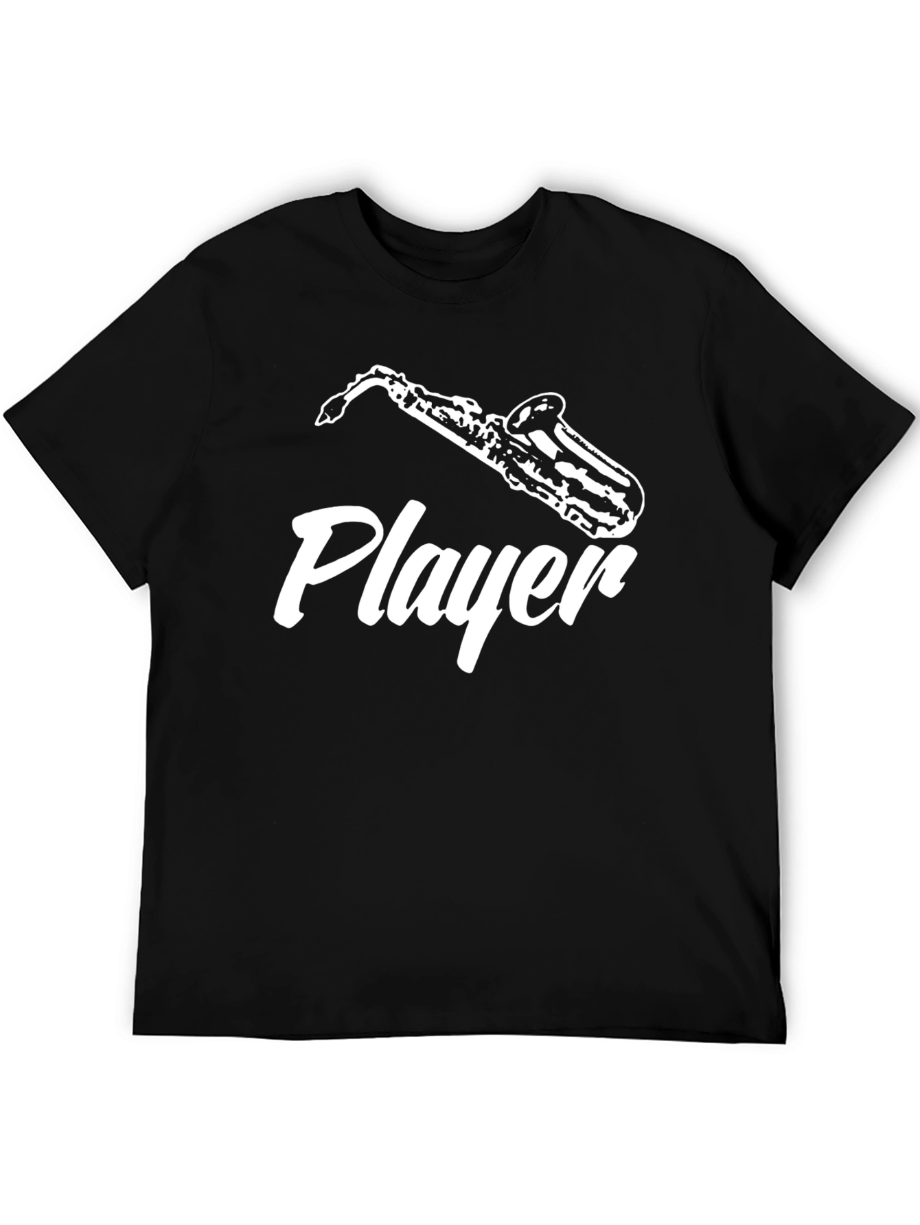 Black Saxophone Player Graphic Tee - Music Lover's T-Shirt view 5