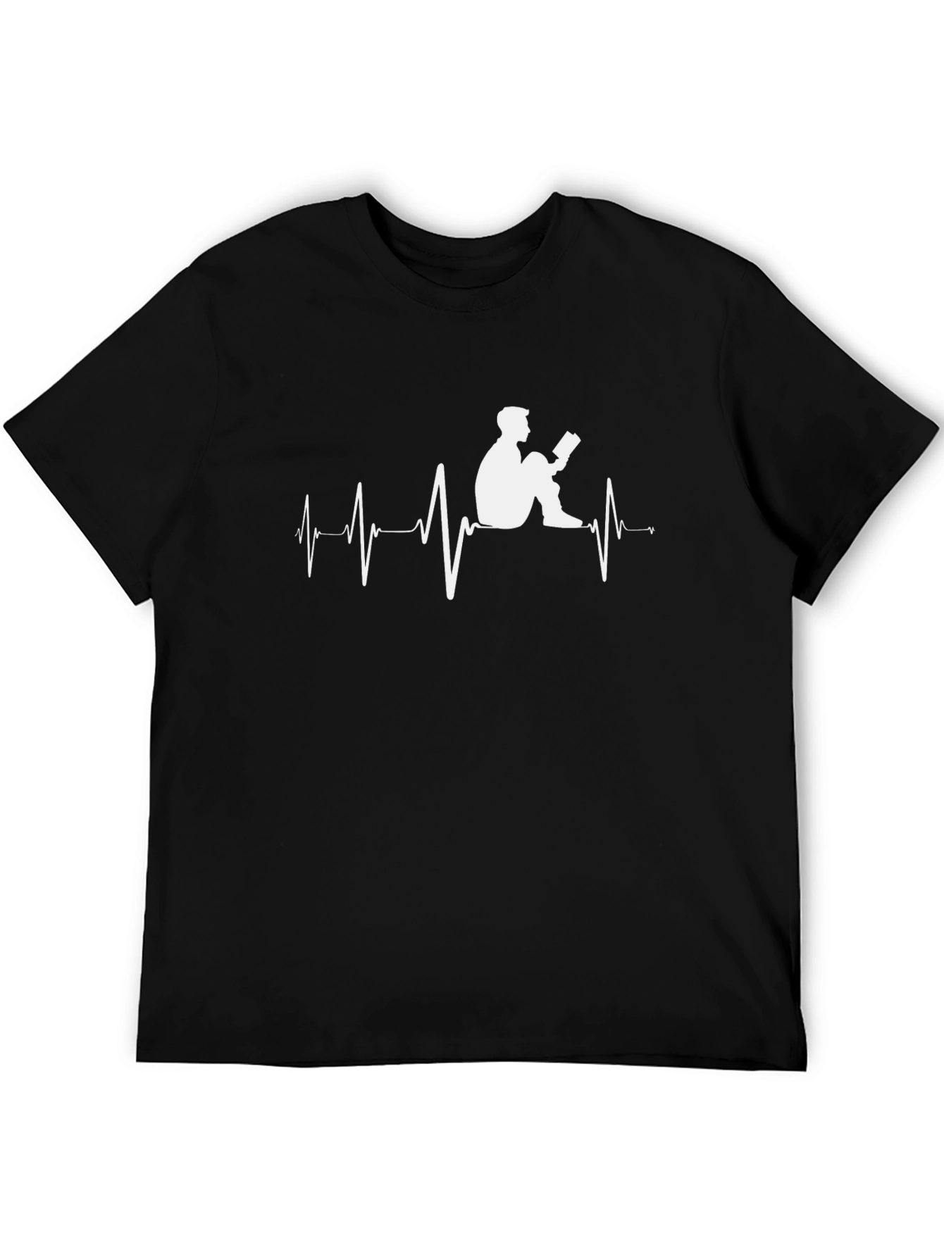 Black Book Lover's Heartbeat T-Shirt - Read Your Heart Out! view 5