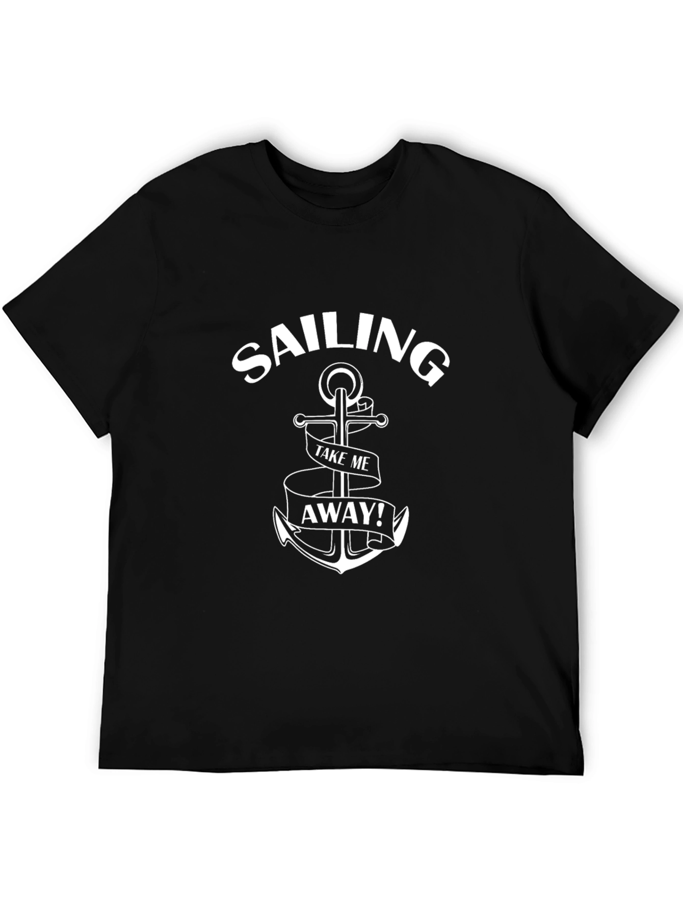 Black Sailing Anchor Graphic Tee - Take Me Away! view 5