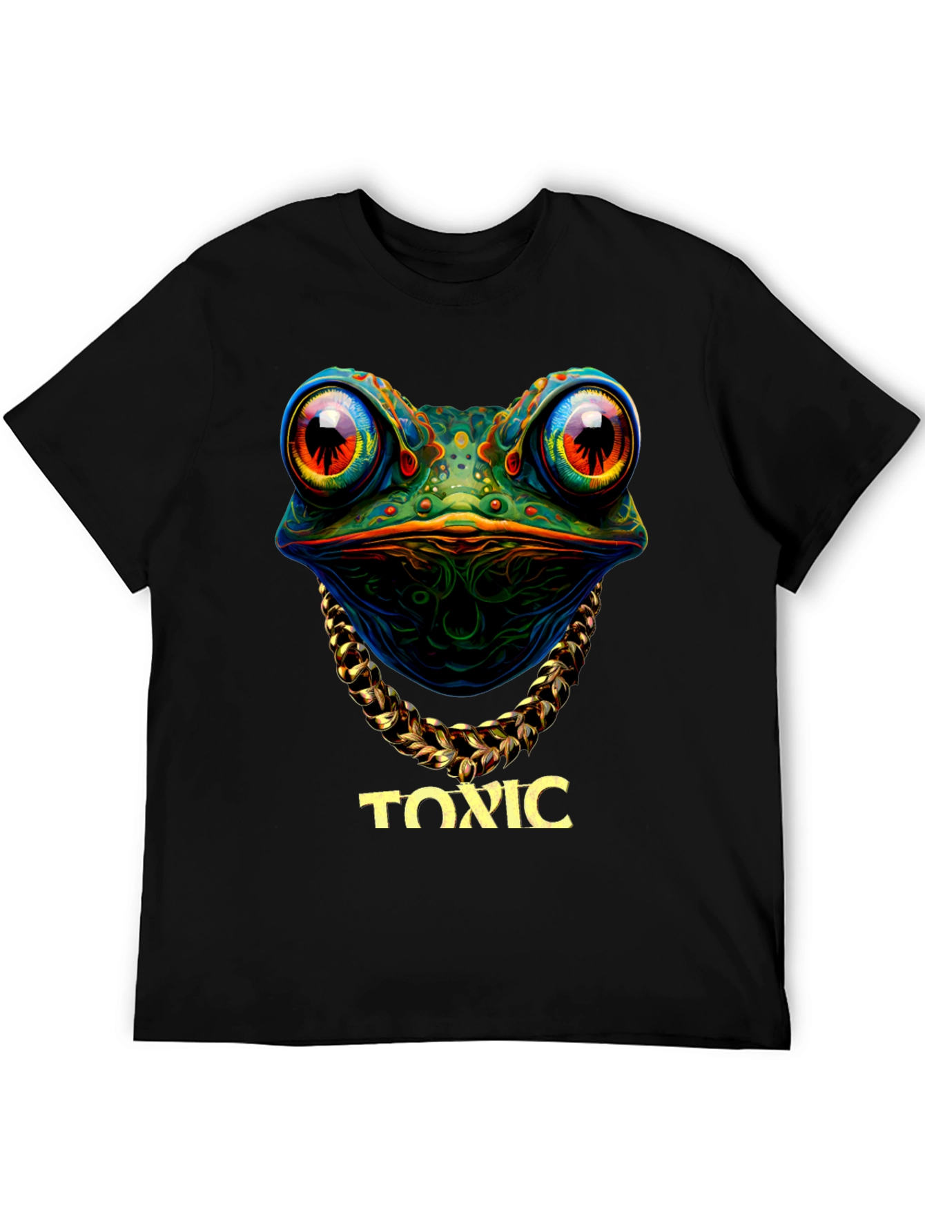 Black Toxic Frog Graphic T-Shirt - Unique Design view 5