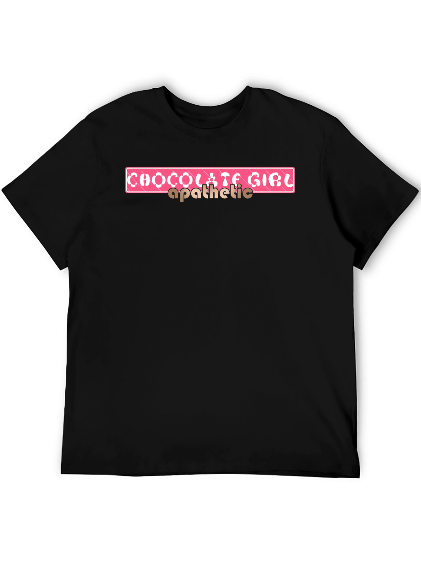 Black Chocolate Girl Graphic T-Shirt, Apathetic Statement Tee view 5