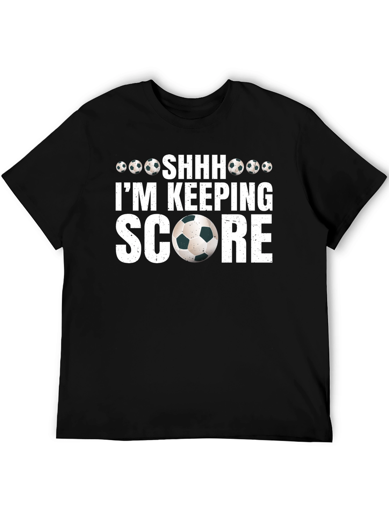 Black Soccer Fan T-Shirt - I'm Keeping Score! view 5