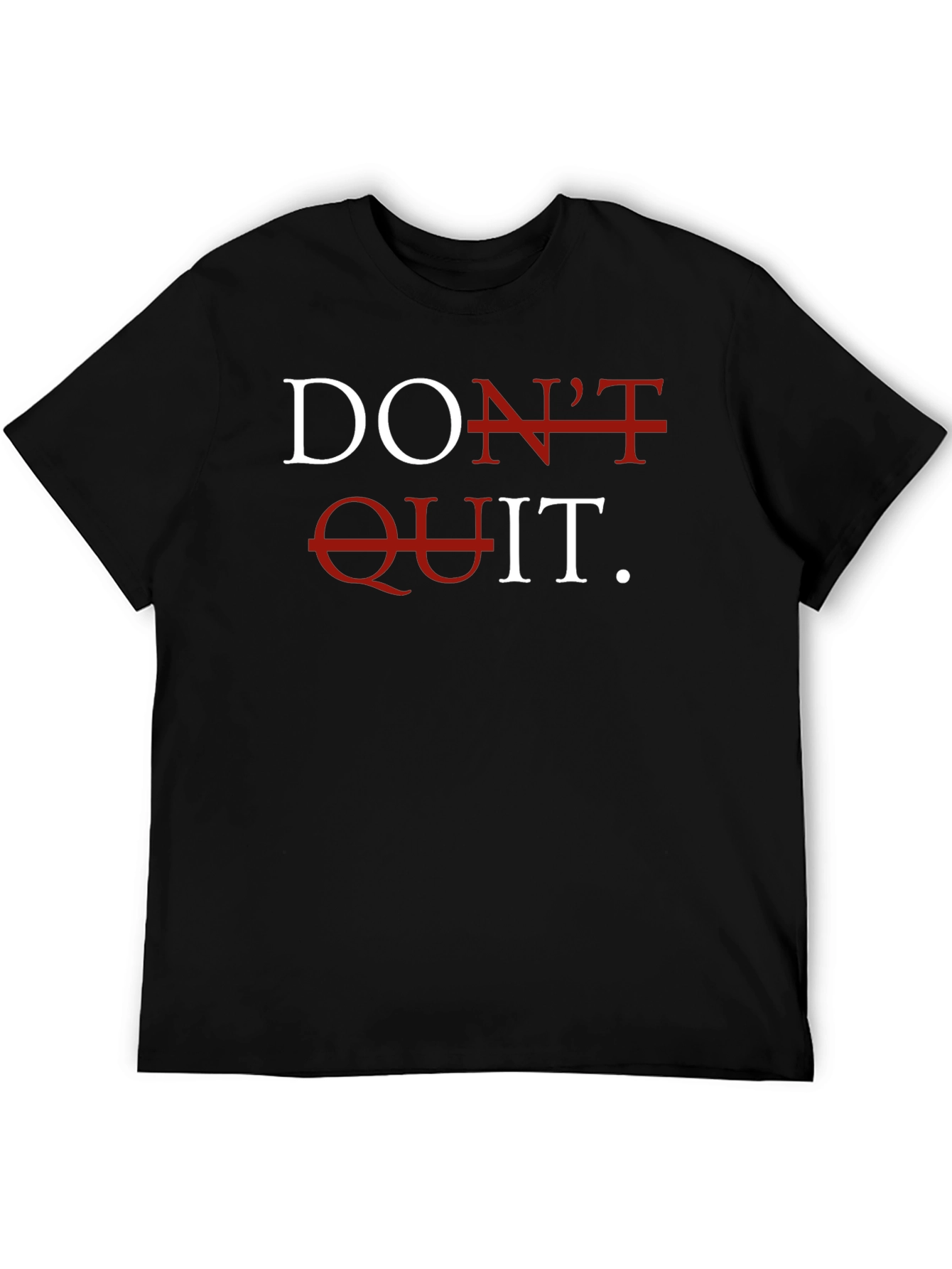 Black Don't Quit Motivational Graphic T-Shirt view 5