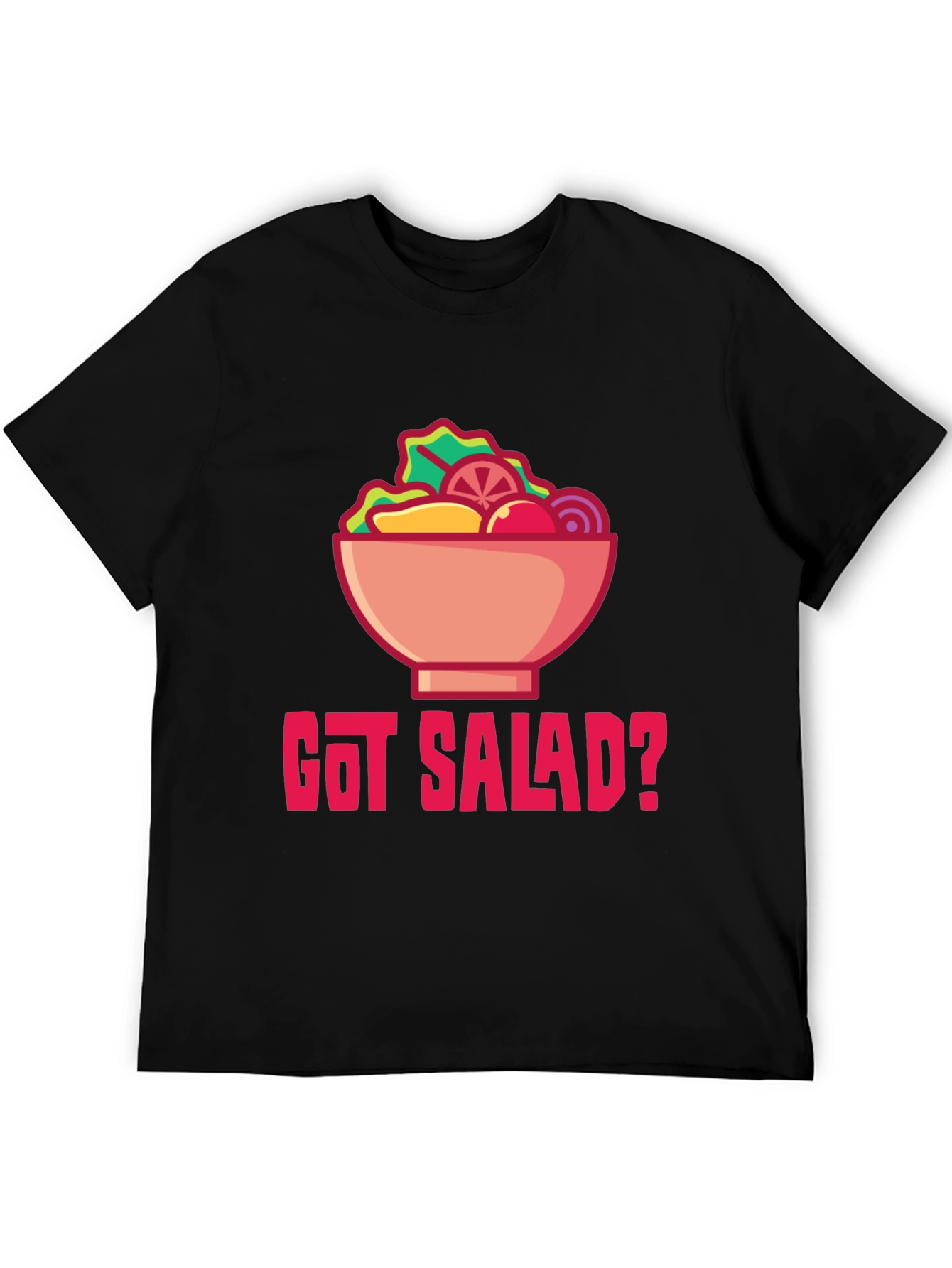 Black Got Salad? Graphic Tee - Black Cotton Blend view 5