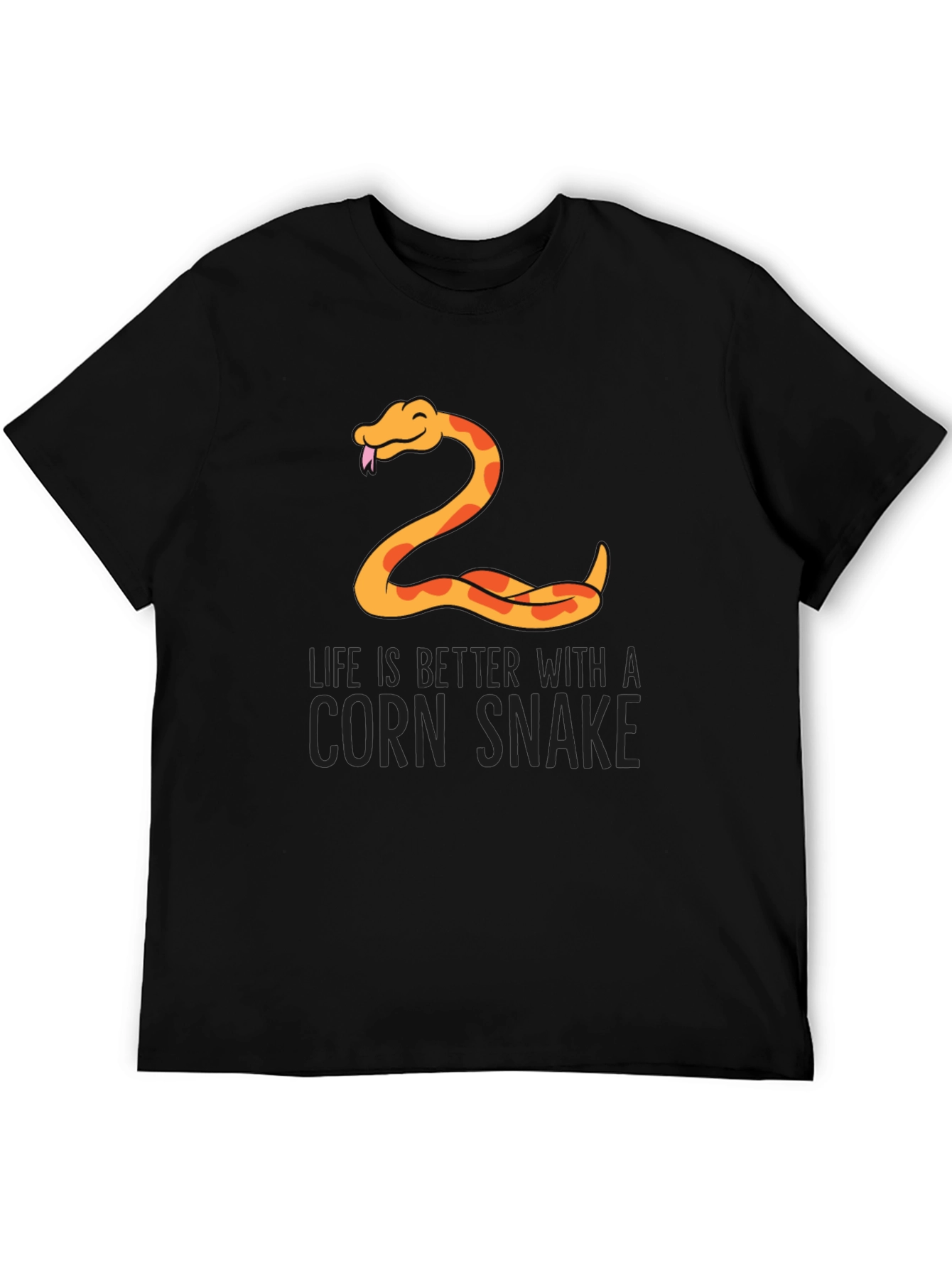 Black Corn Snake T-Shirt - Life is Better view 5