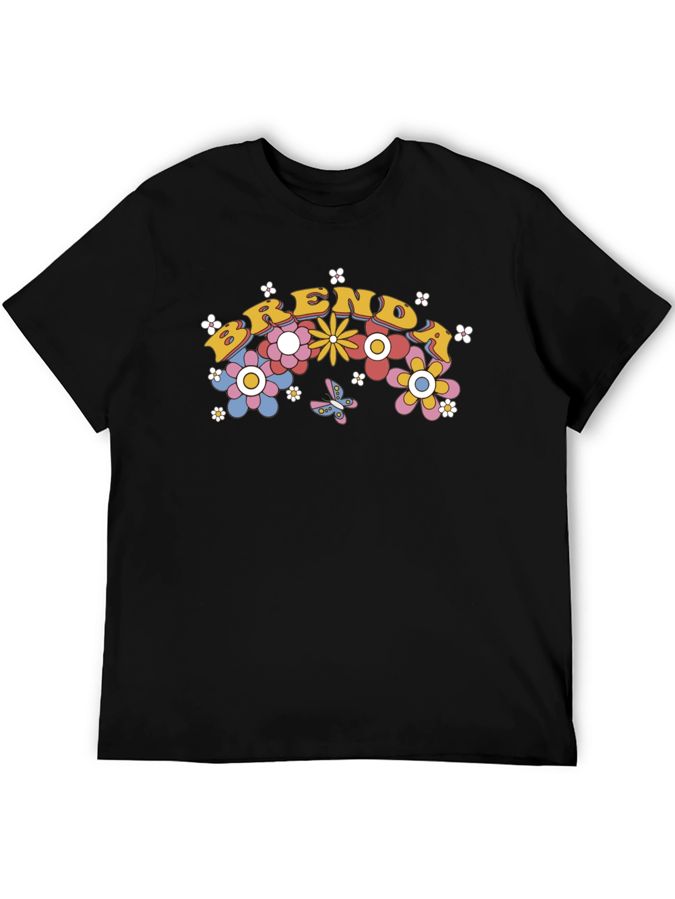 Black Brenda Floral Graphic Tee - Retro Style view 5