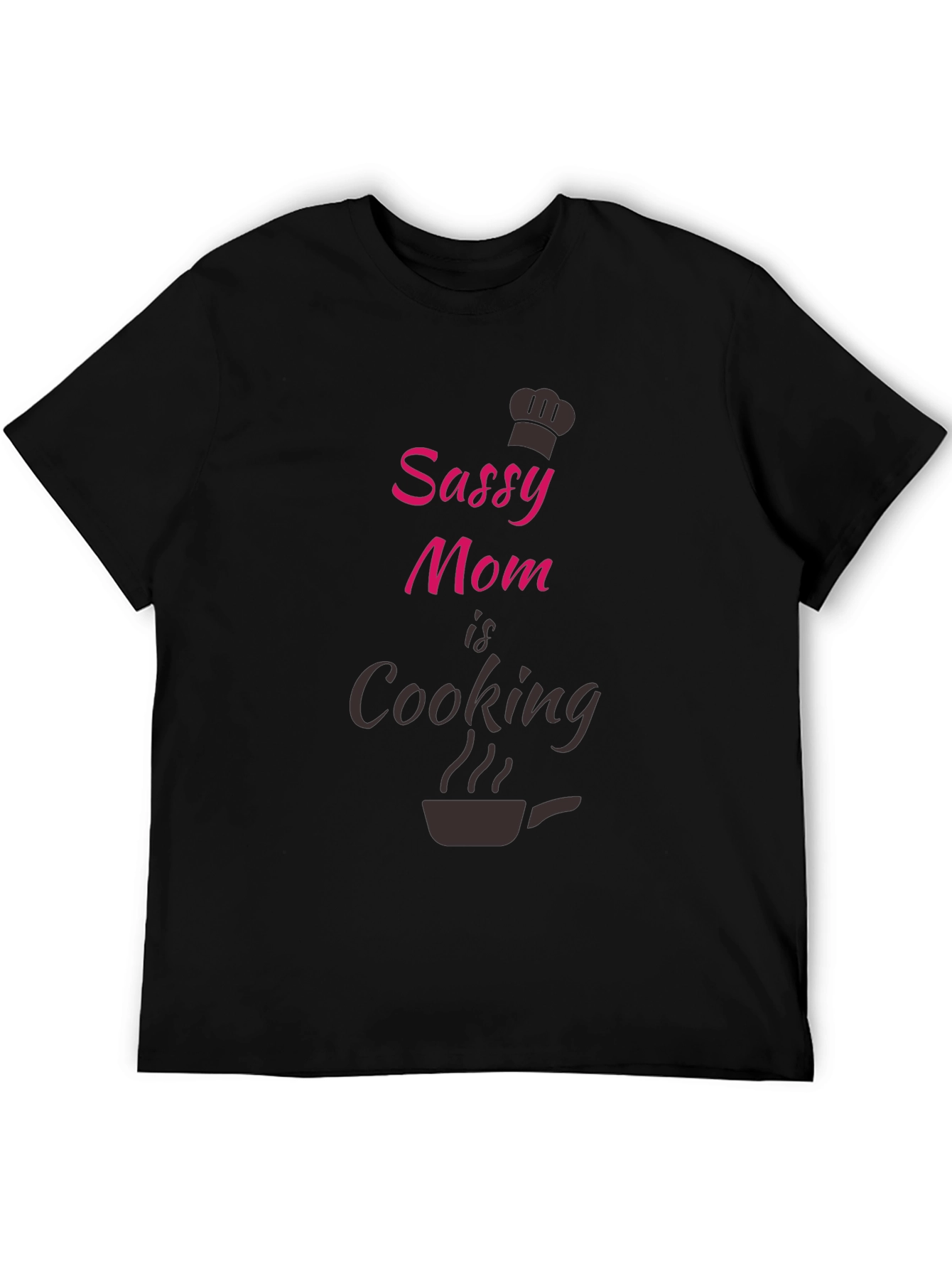 Black Sassy Mom Cooking Graphic Tee - Black view 5