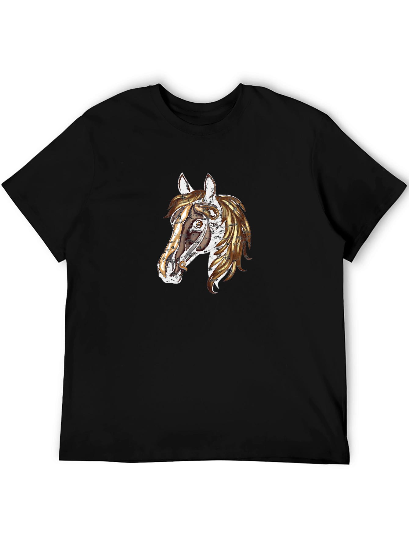 Black Horse Graphic Tee - Unique Animal Design T-Shirt view 5