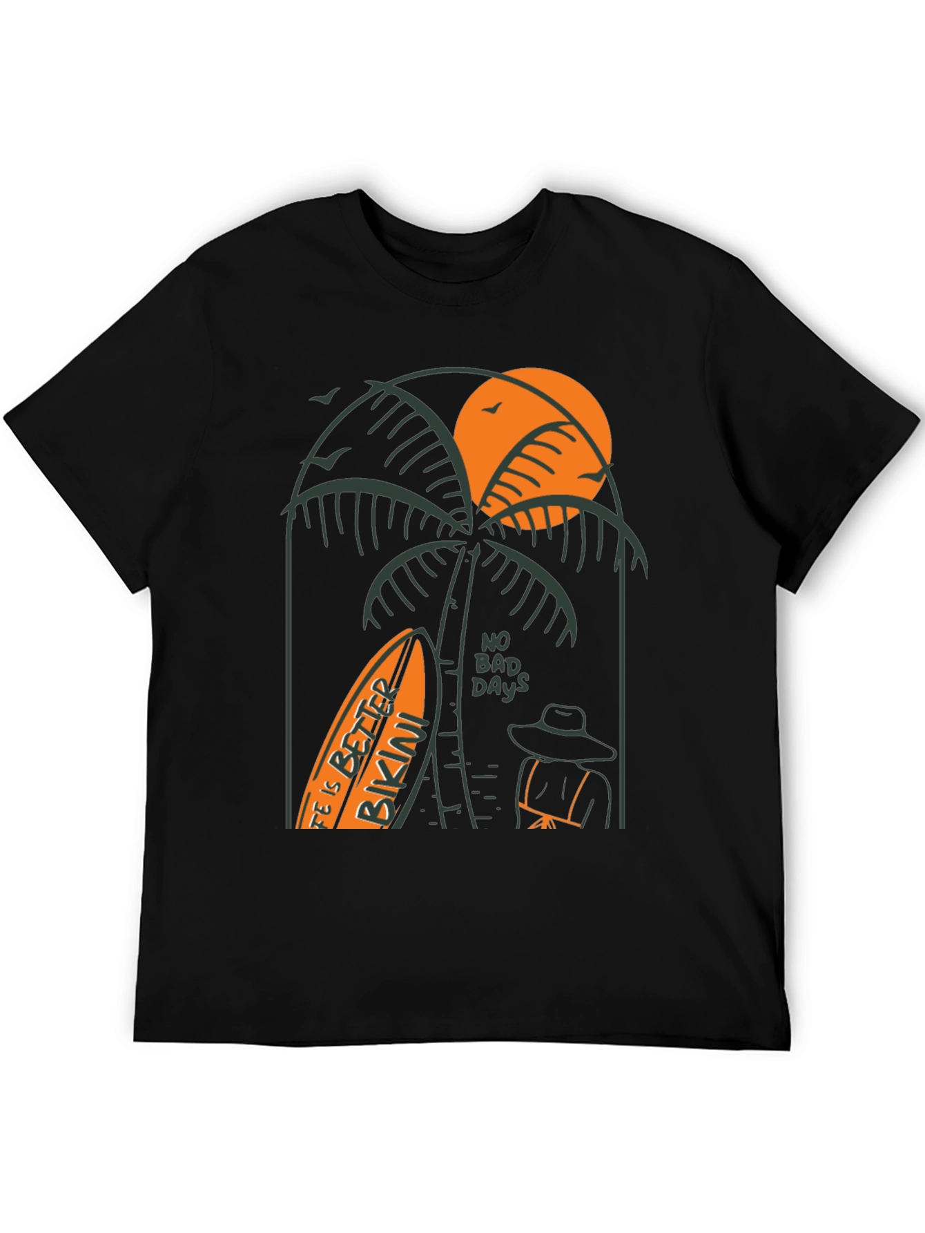 Black Beach Vibes Graphic Tee - Life is Better in a Bikini T-Shirt view 5