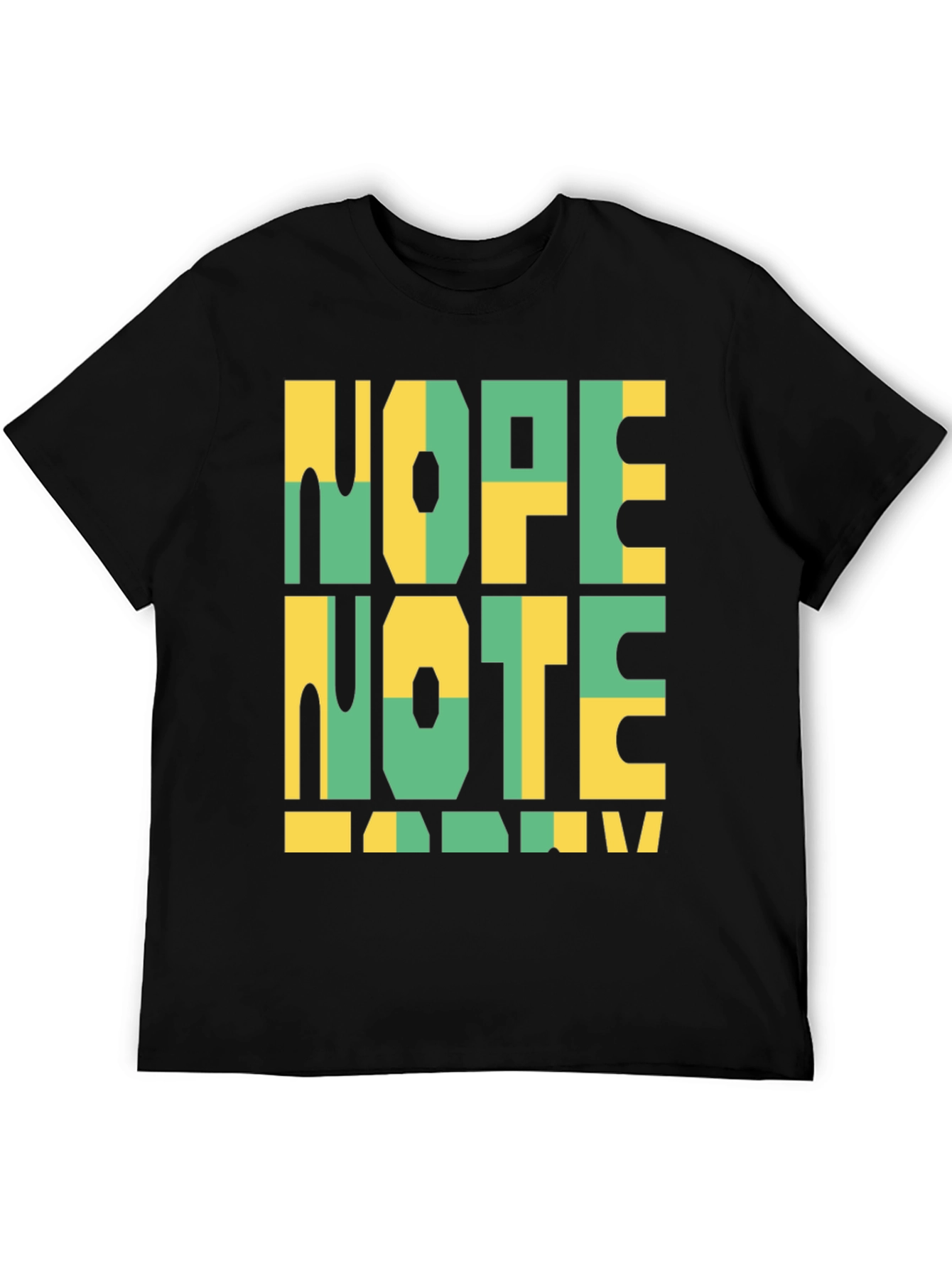 Black Nope Note Today Graphic Tee view 5