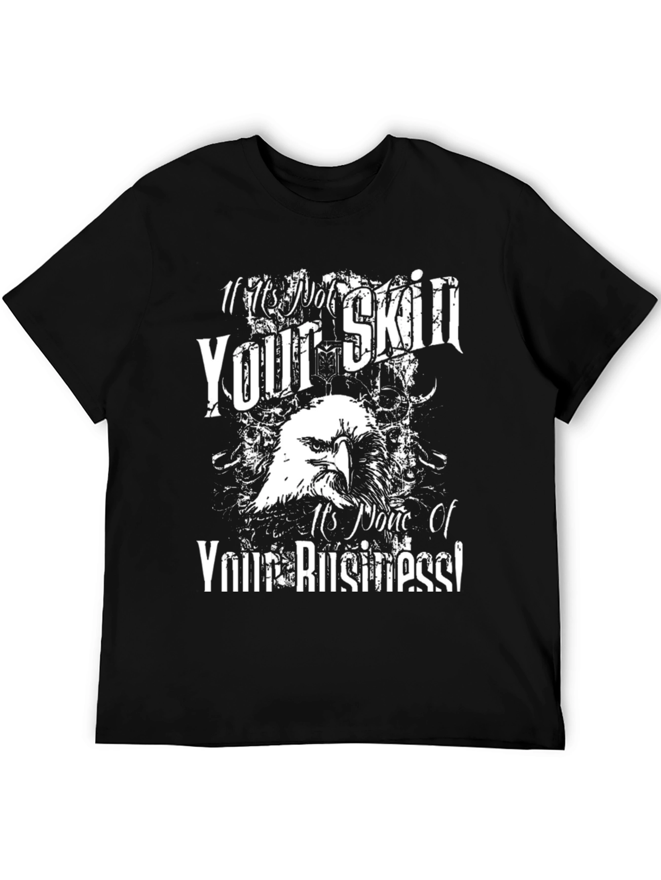 Black Edgy Eagle Graphic Tee - It's None of Your Business! view 5