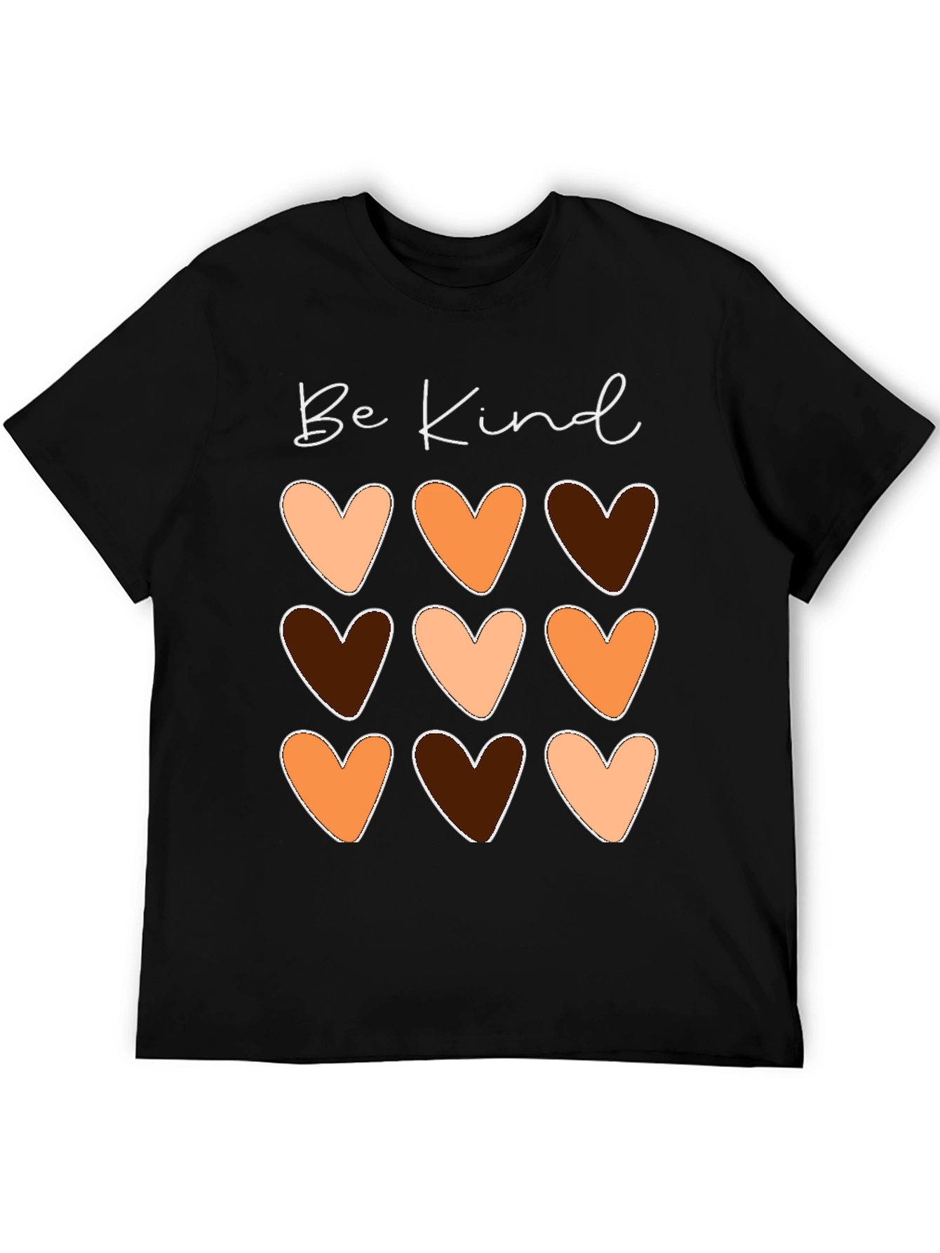 Black Be Kind Heart Diversity T-Shirt view 5