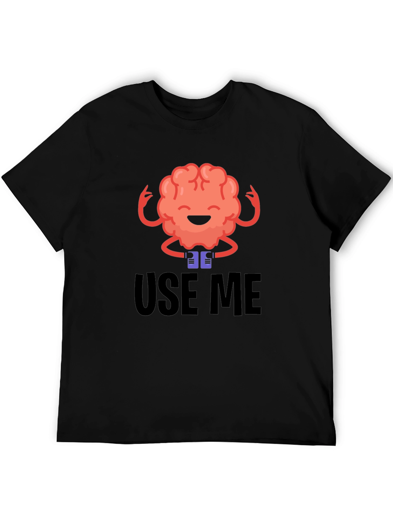 Black Use Me Brain Graphic Tee - Black T-Shirt view 5