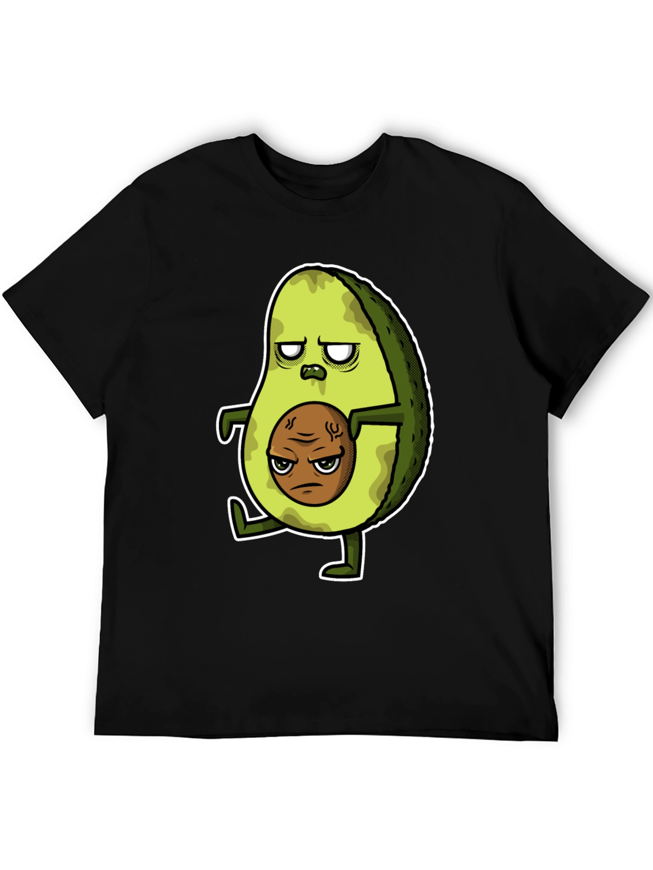Black Funny Avocado Graphic T-Shirt view 5