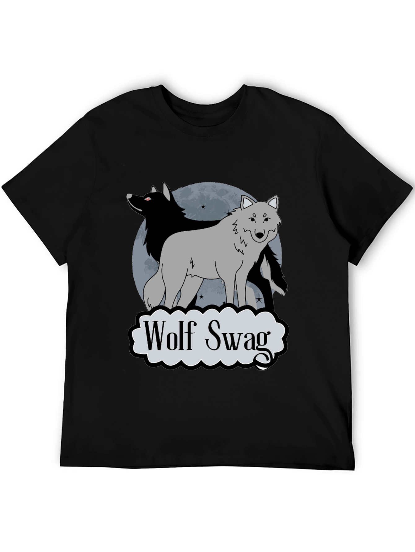Black Wolf Swag T-Shirt - Graphic Tee view 5